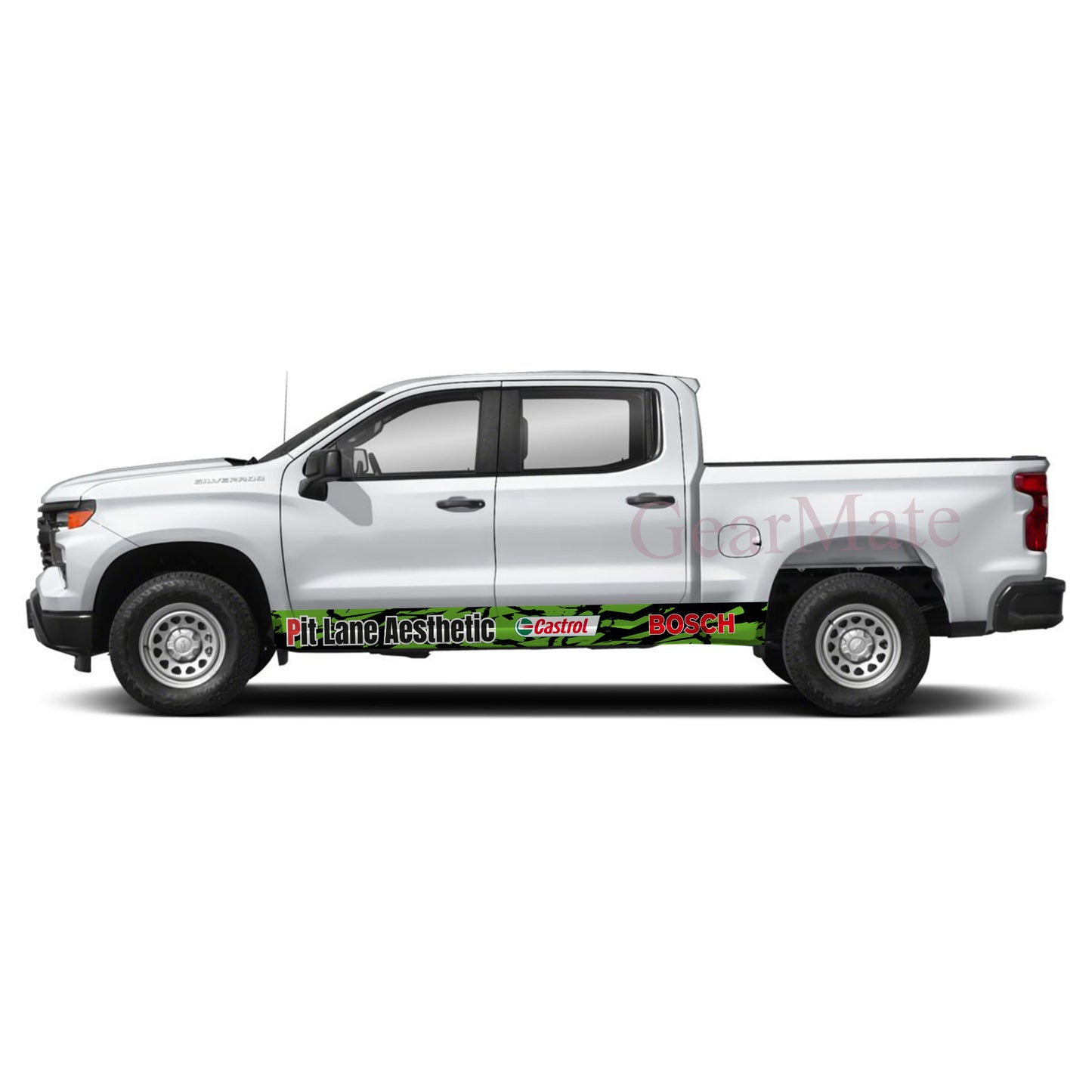 Pit Lane Aesthetic Castrol Rocker Panel Graphic Decal Kit (Left & Right Sides) - High Quality Vinyl for Trucks & SUVs