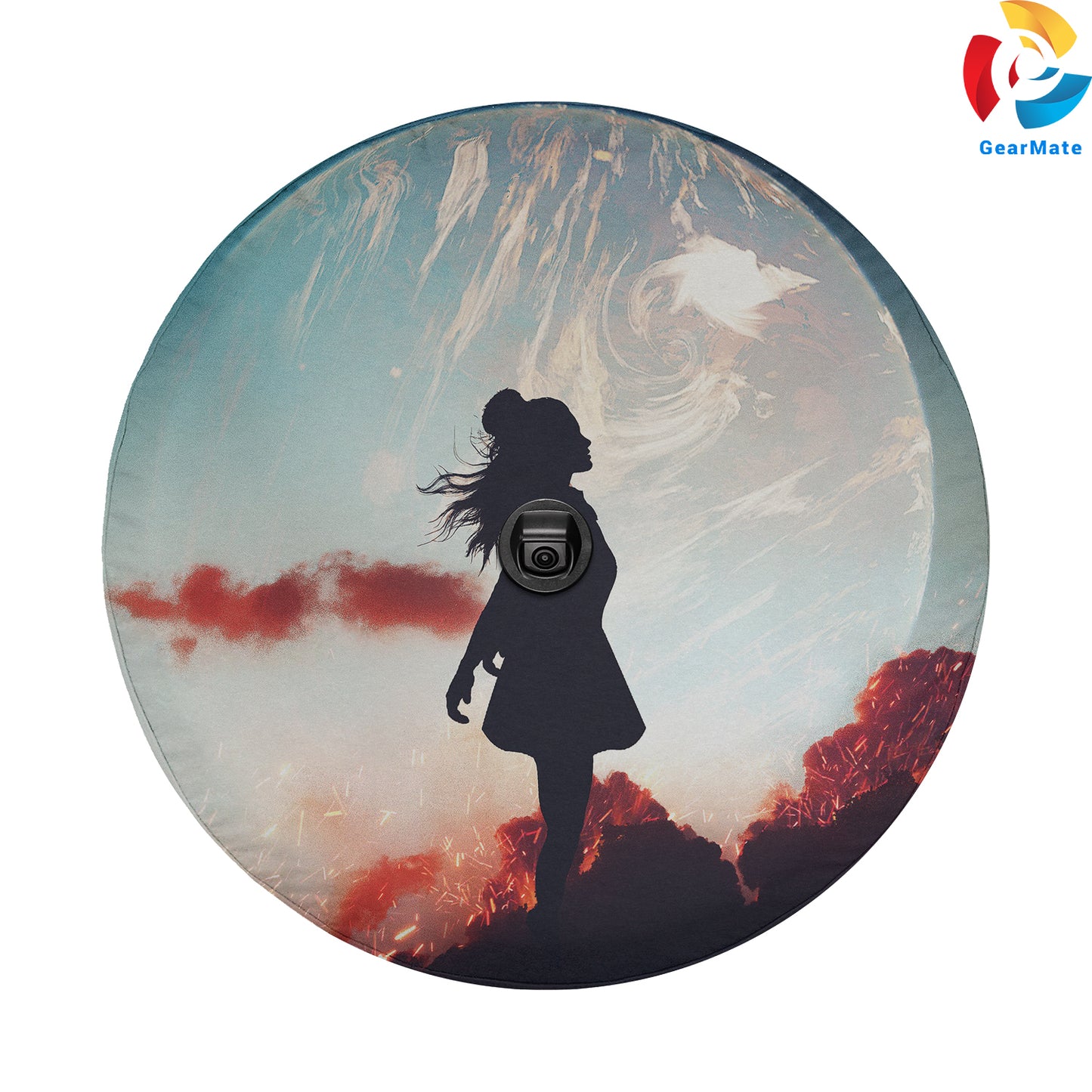 Alone Girl Silhouette Spare Tire Cover – Premium Waterproof UV Resistant Protector