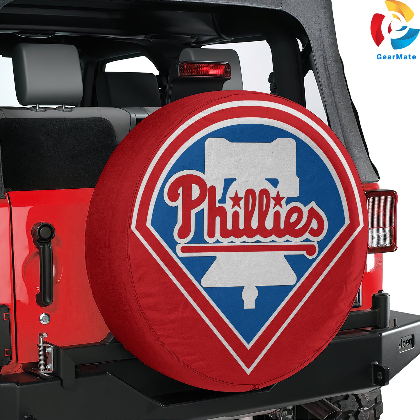 Philadelphia Phillies MLB Spare Tire Cover – Premium Waterproof UV-Resistant Protector