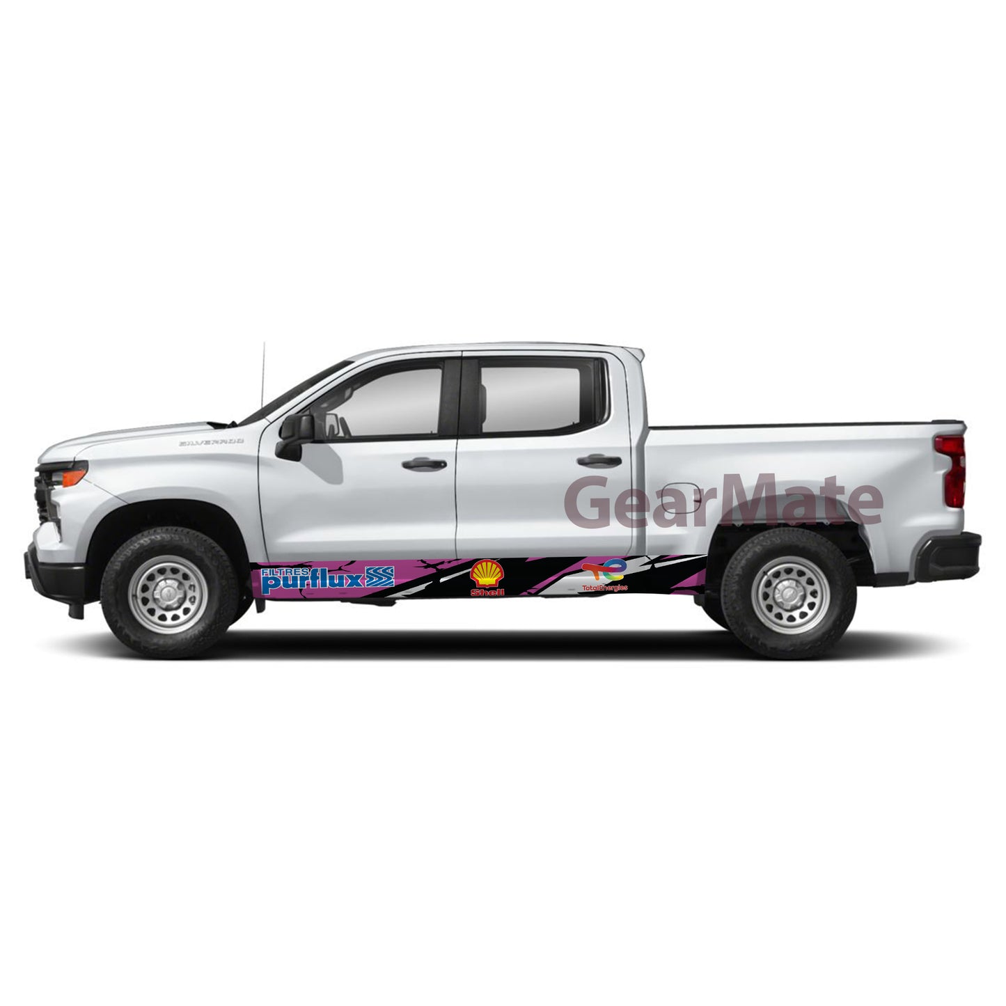 Performance Driven Look Shell Rocker Panel Graphic Decal Kit (Left & Right Sides) - High Quality Vinyl for Trucks & SUVs