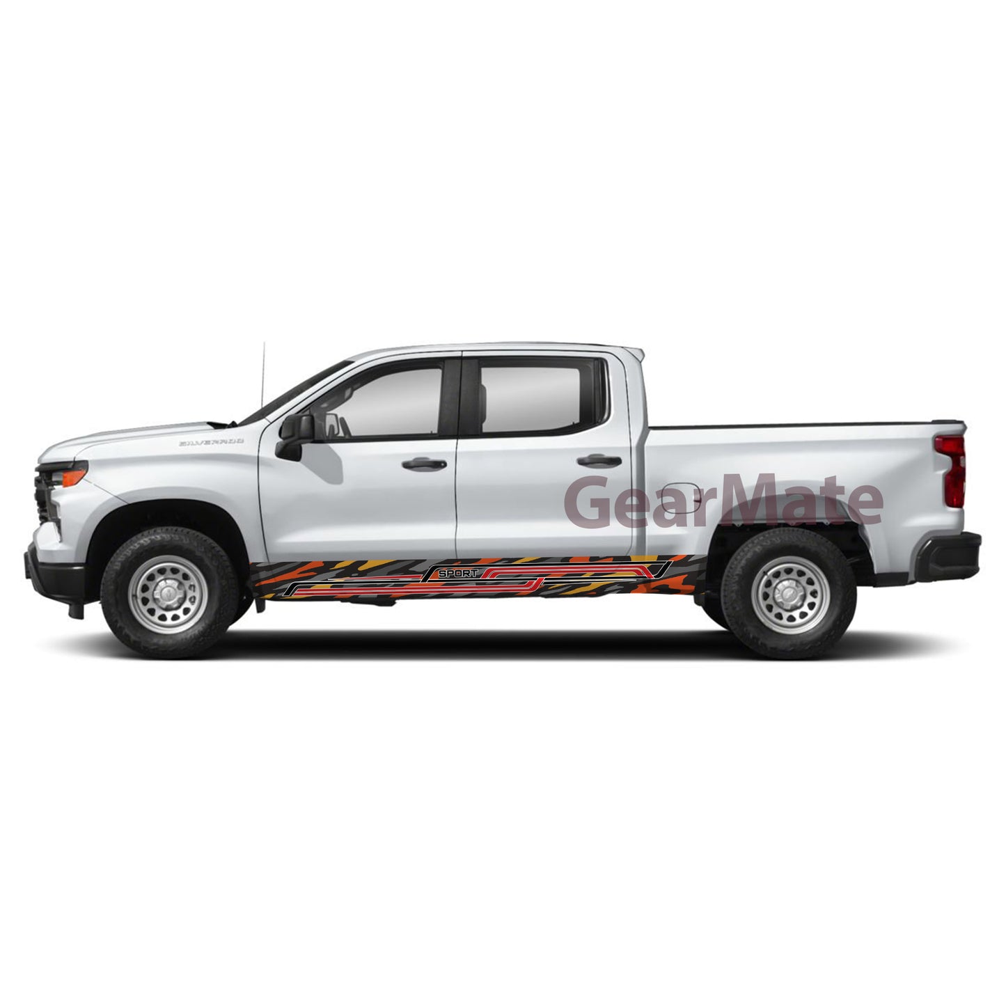 Camouflage Dominate Every Drive Rocker Panel Graphic Decal Kit (Left & Right Sides) - High Quality Vinyl for Trucks & SUVs