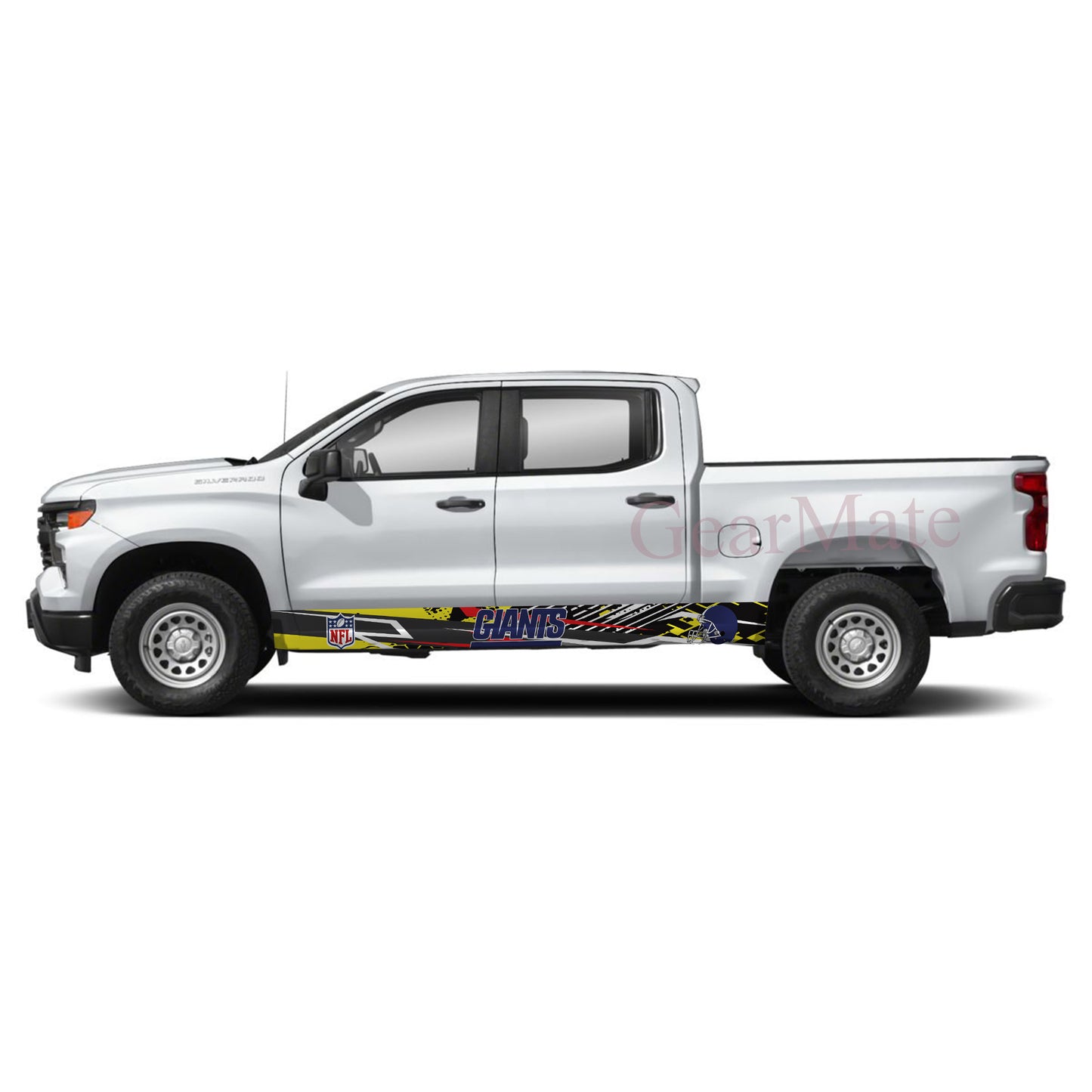 NFL New York Giants Rocker Panel Graphic Decal Kit (Left & Right Sides) - High Quality Vinyl for Trucks & SUVs