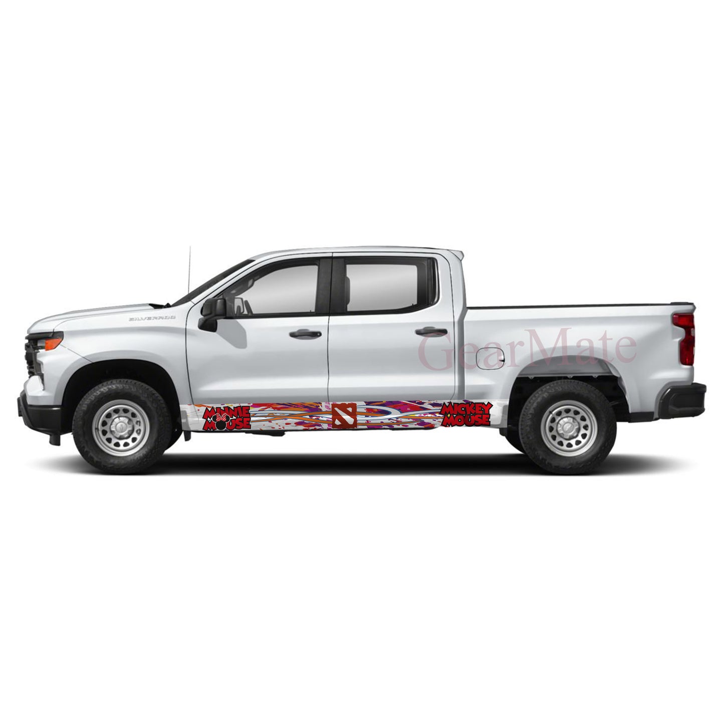 Dota 2 Games Rocker Panel Graphic Decal Kit (Left & Right Sides) - High Quality Vinyl for Trucks & SUVs
