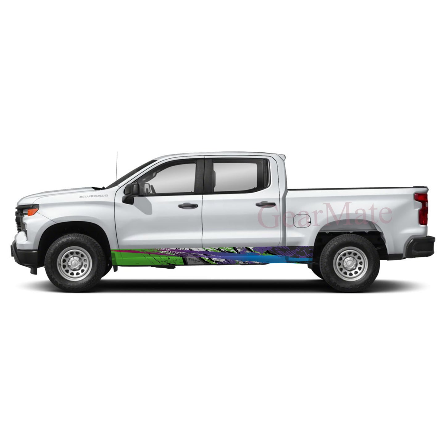 Racing Stripe Paint Purple Rocker Panel Graphic Decal Kit (Left & Right Sides) - High Quality Vinyl for Trucks & SUVs