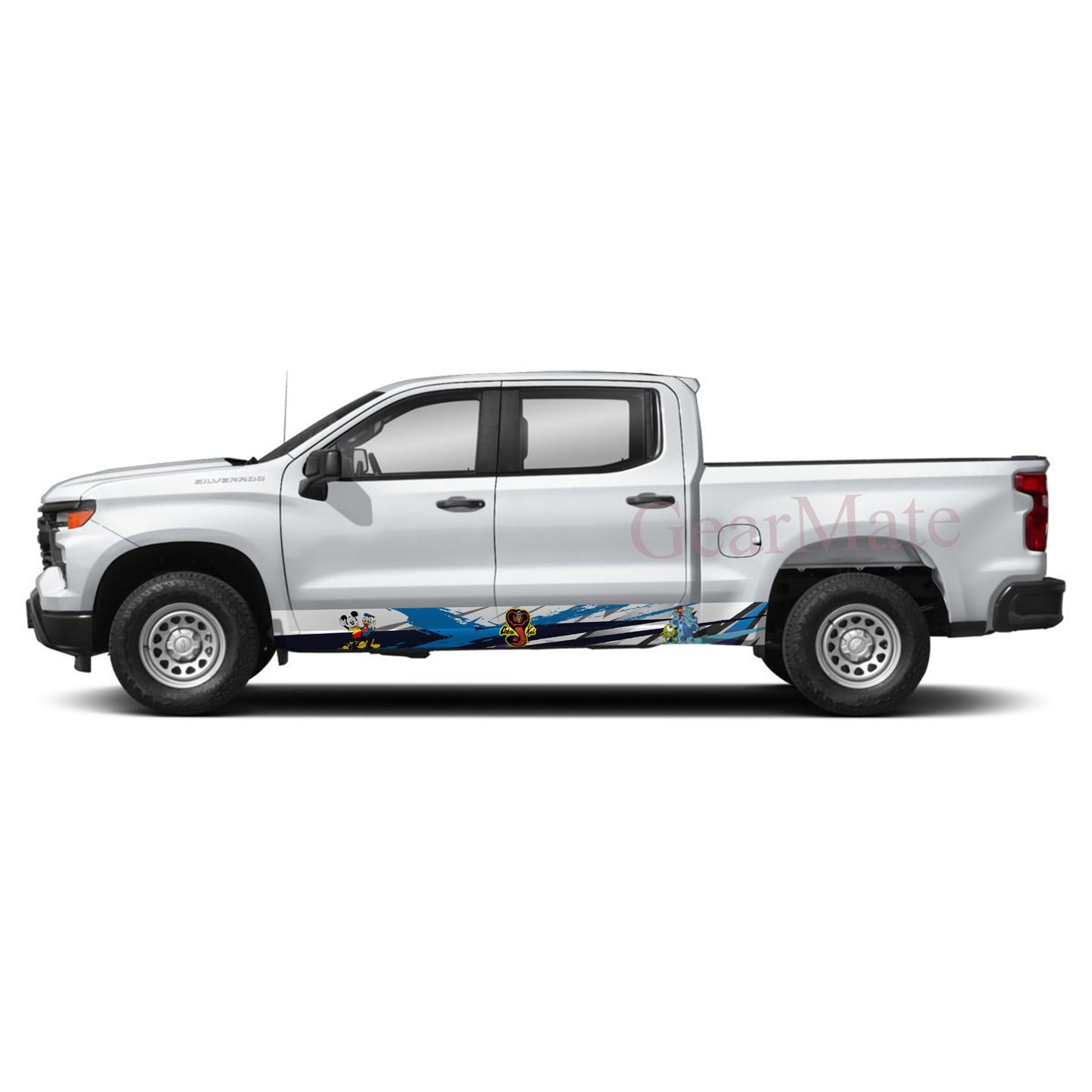 Sport BP Cobra Kai Rocker Panel Graphic Decal Kit (Left & Right Sides) - High Quality Vinyl for Trucks & SUVs