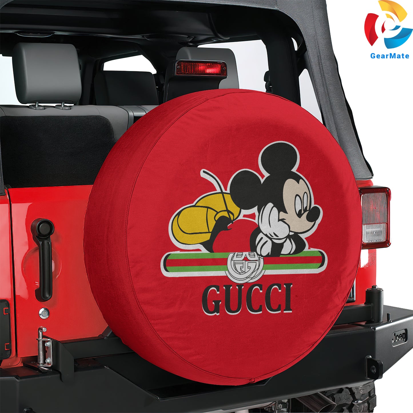 Mickey Mouse Gucci Spare Tire Cover – Premium Waterproof UV Resistant Protector