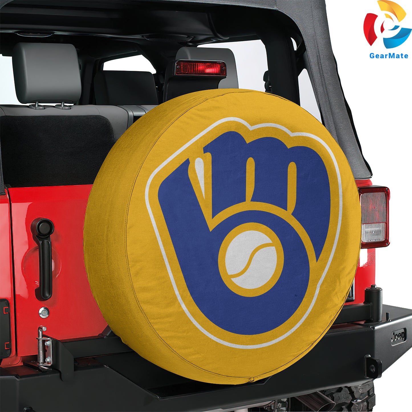 Milwaukee Brewers MLB Fans Spare Tire Cover – Premium Waterproof UV-Resistant Protector