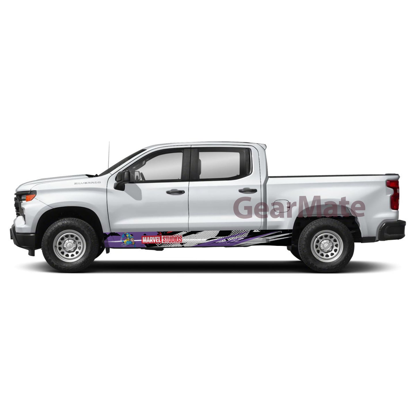 Racing Grunge Marvel Wolverine Rocker Panel Graphic Decal Kit (Left & Right Sides) - High Quality Vinyl for Trucks & SUVs