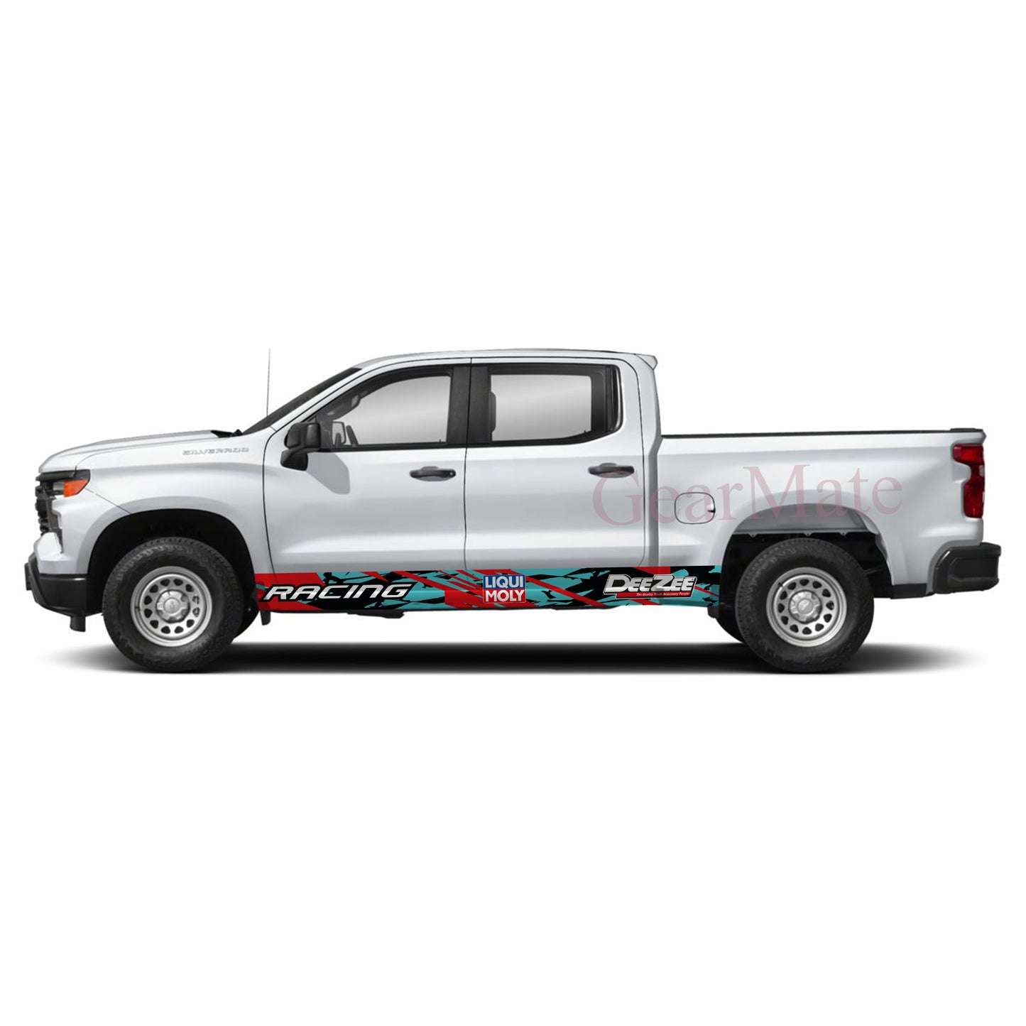 Racing Green Liqui Moly Rocker Panel Graphic Decal Kit (Left & Right Sides) - High Quality Vinyl for Trucks & SUVs