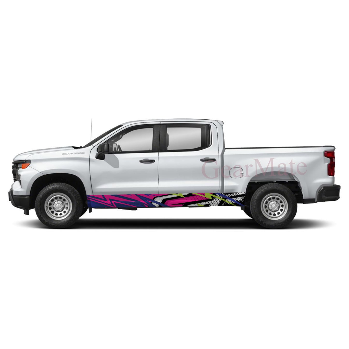 Racing Stripe BP Rocker Panel Graphic Decal Kit (Left & Right Sides) - High Quality Vinyl for Trucks & SUVs
