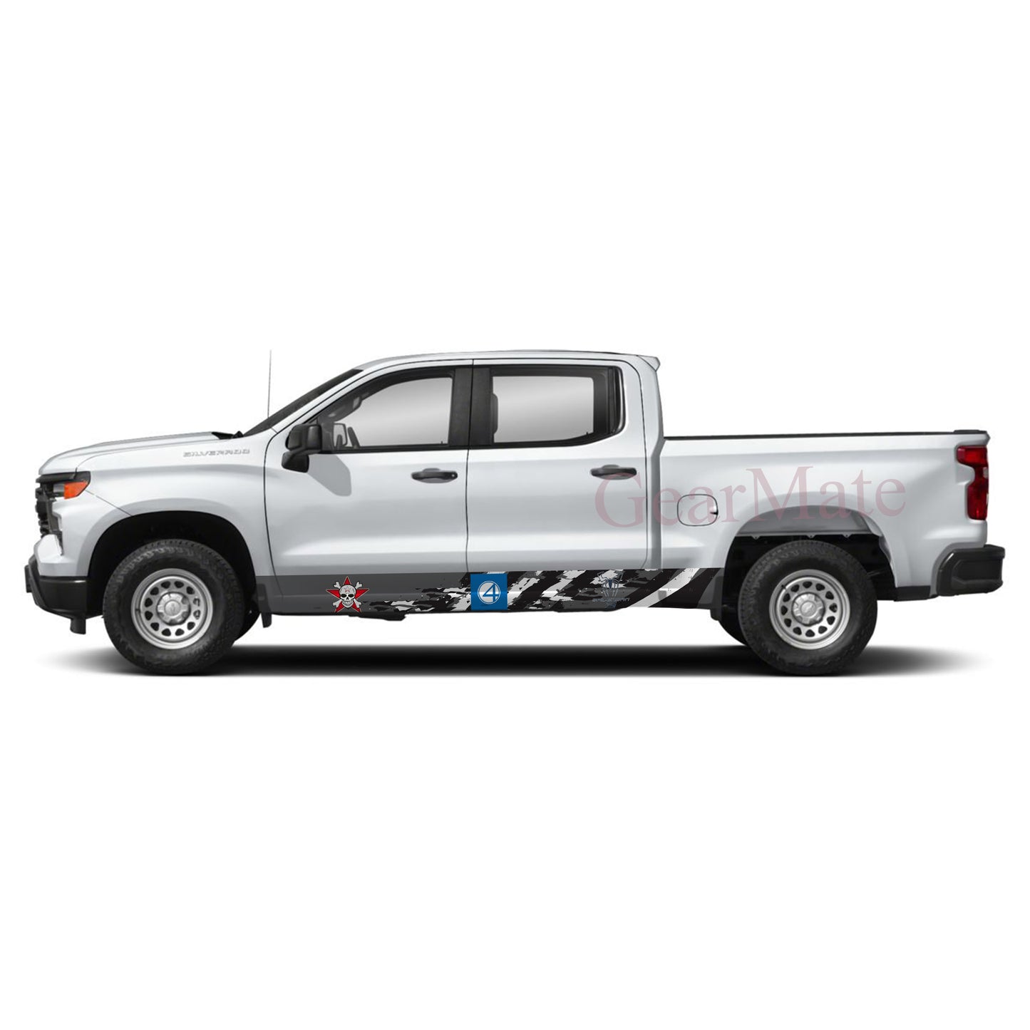 Racing Speed Fantastic 4 Rocker Panel Graphic Decal Kit (Left & Right Sides) - High Quality Vinyl for Trucks & SUVs