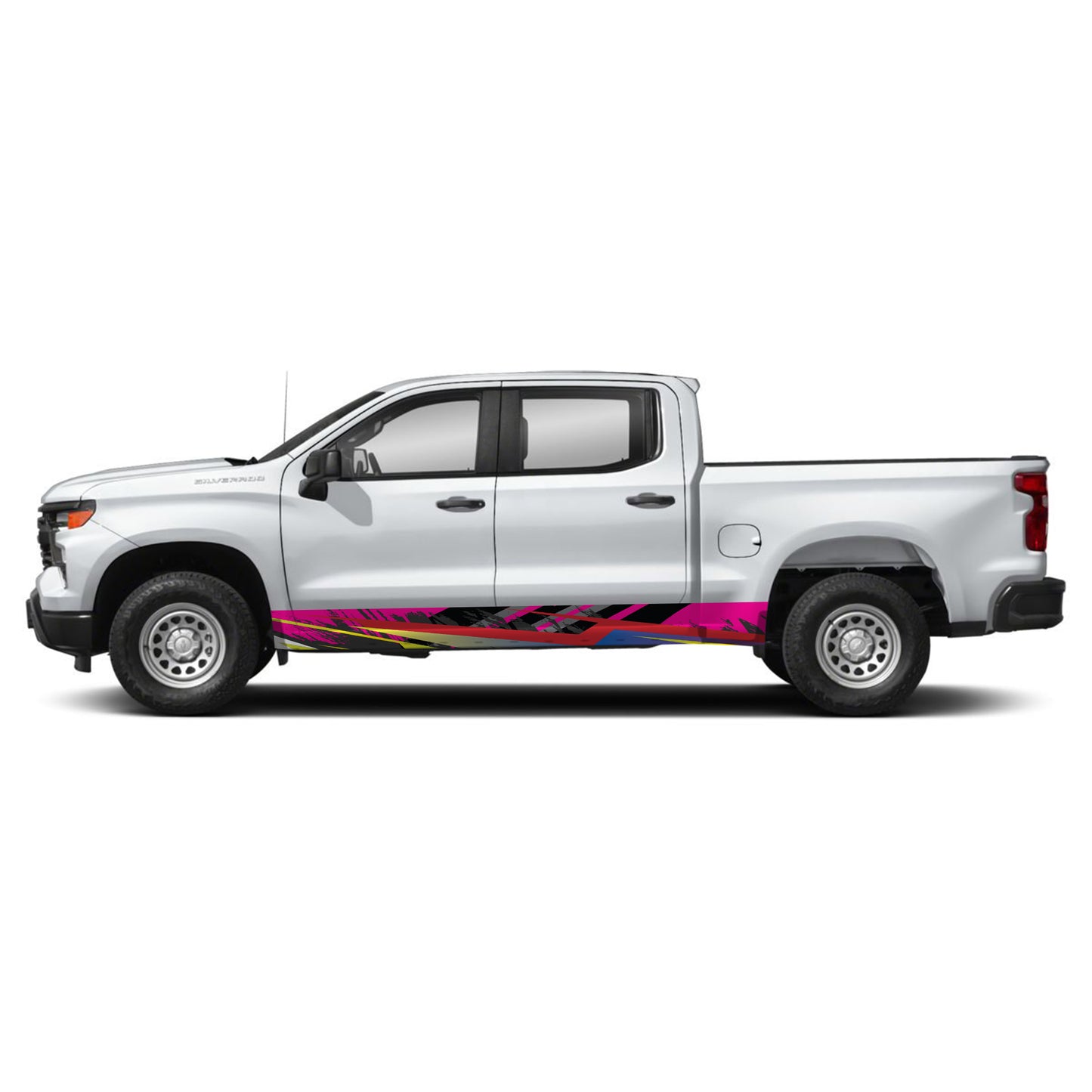 Pink Mix Rocker Panel Graphic Decal Kit (Left & Right Sides) - High Quality Vinyl for Trucks & SUVs