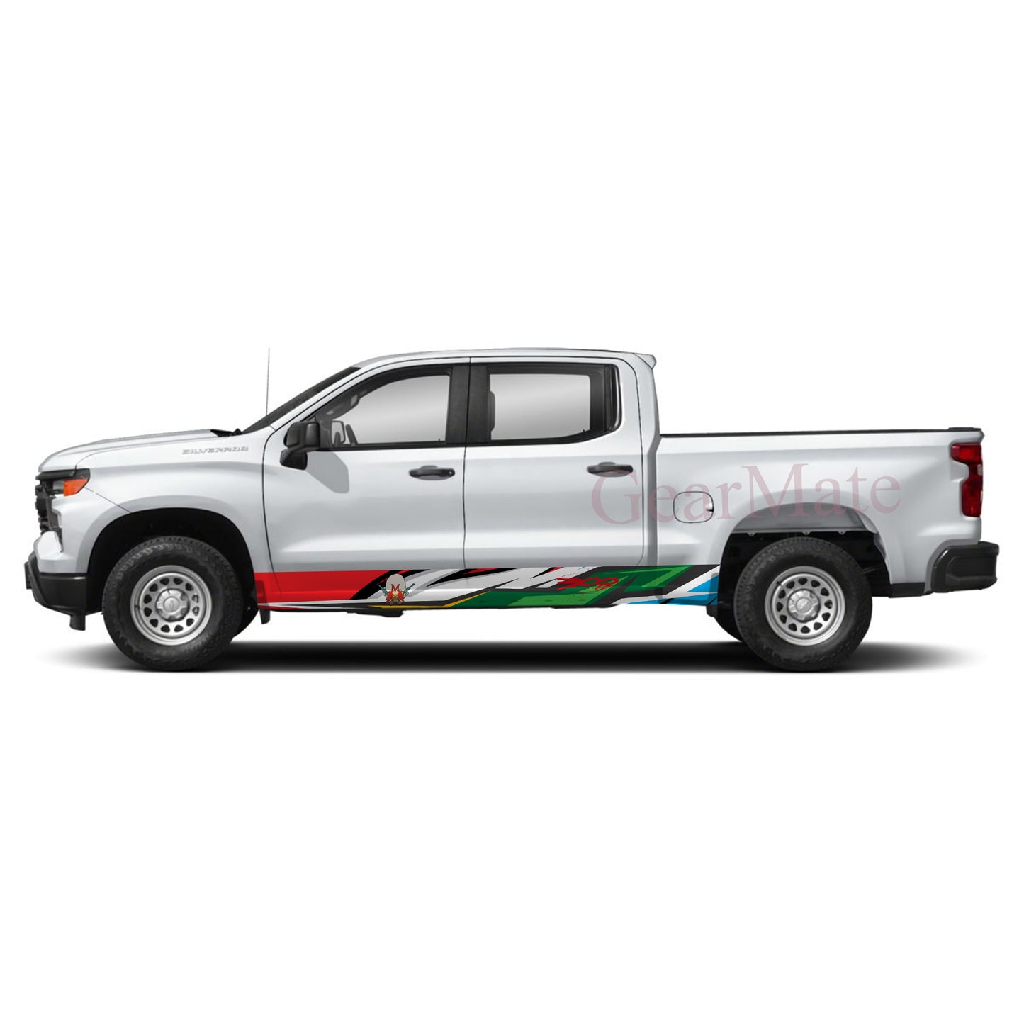 Sport Blue Green 300 Rocker Panel Graphic Decal Kit (Left & Right Sides) - High Quality Vinyl for Trucks & SUVs