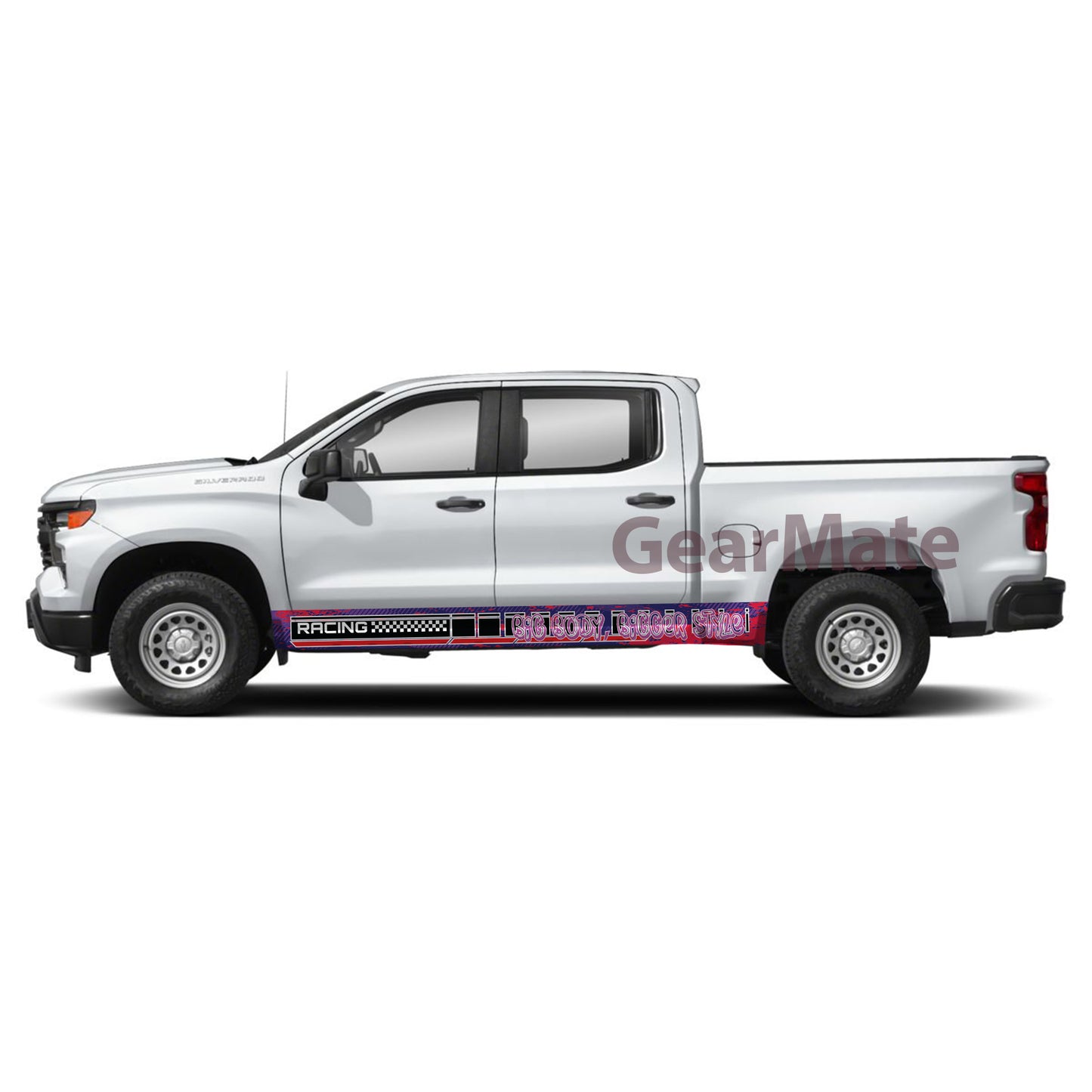 Big Body Bigger Style Rocker Panel Graphic Decal Kit (Left & Right Sides) - High Quality Vinyl for Trucks & SUVs
