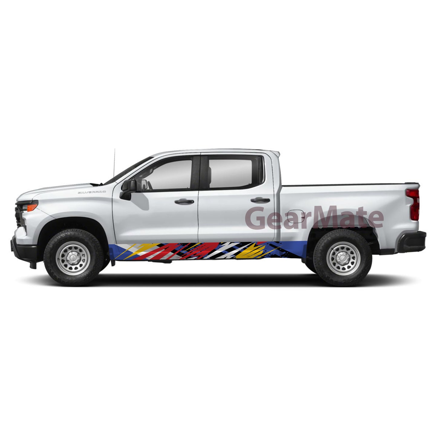 Racing Stripe RY Rocker Panel Graphic Decal Kit (Left & Right Sides) - High Quality Vinyl for Trucks & SUVs