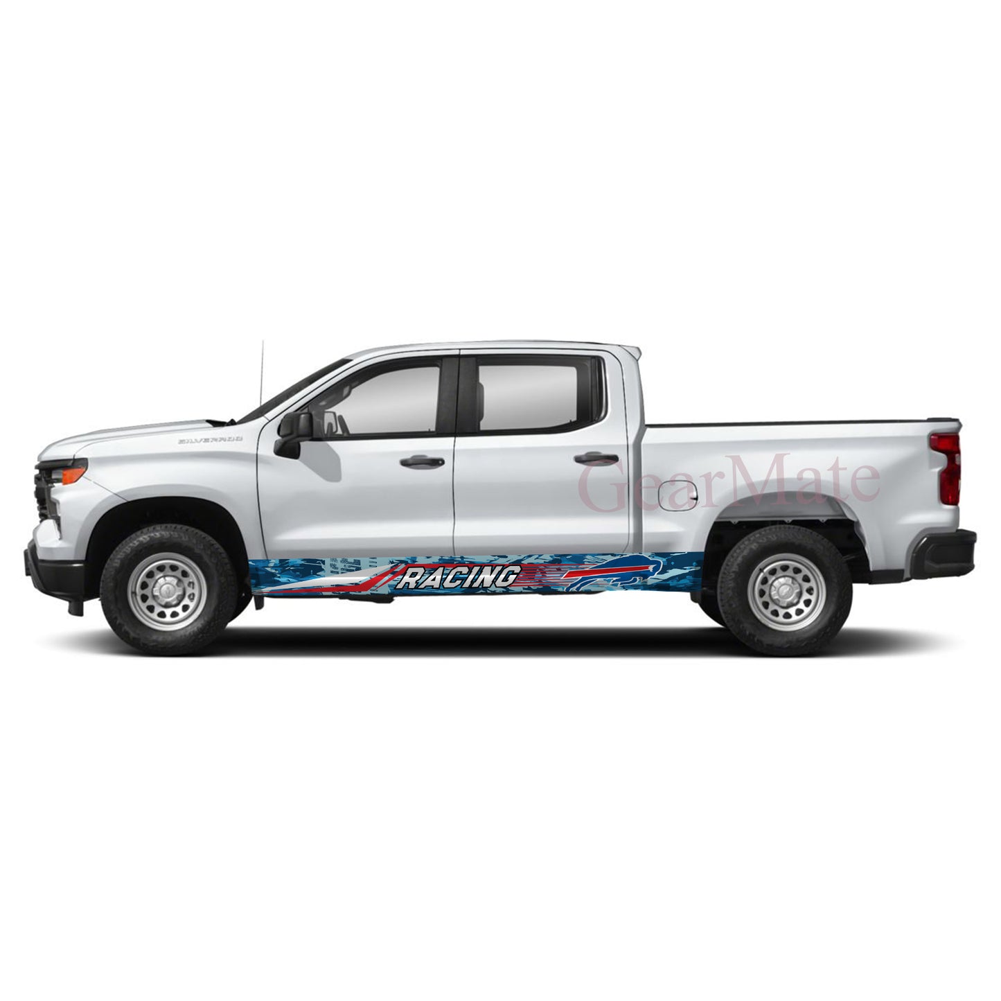NFL Buffalo Bills Rocker Panel Graphic Decal Kit (Left & Right Sides) - High Quality Vinyl for Trucks & SUVs