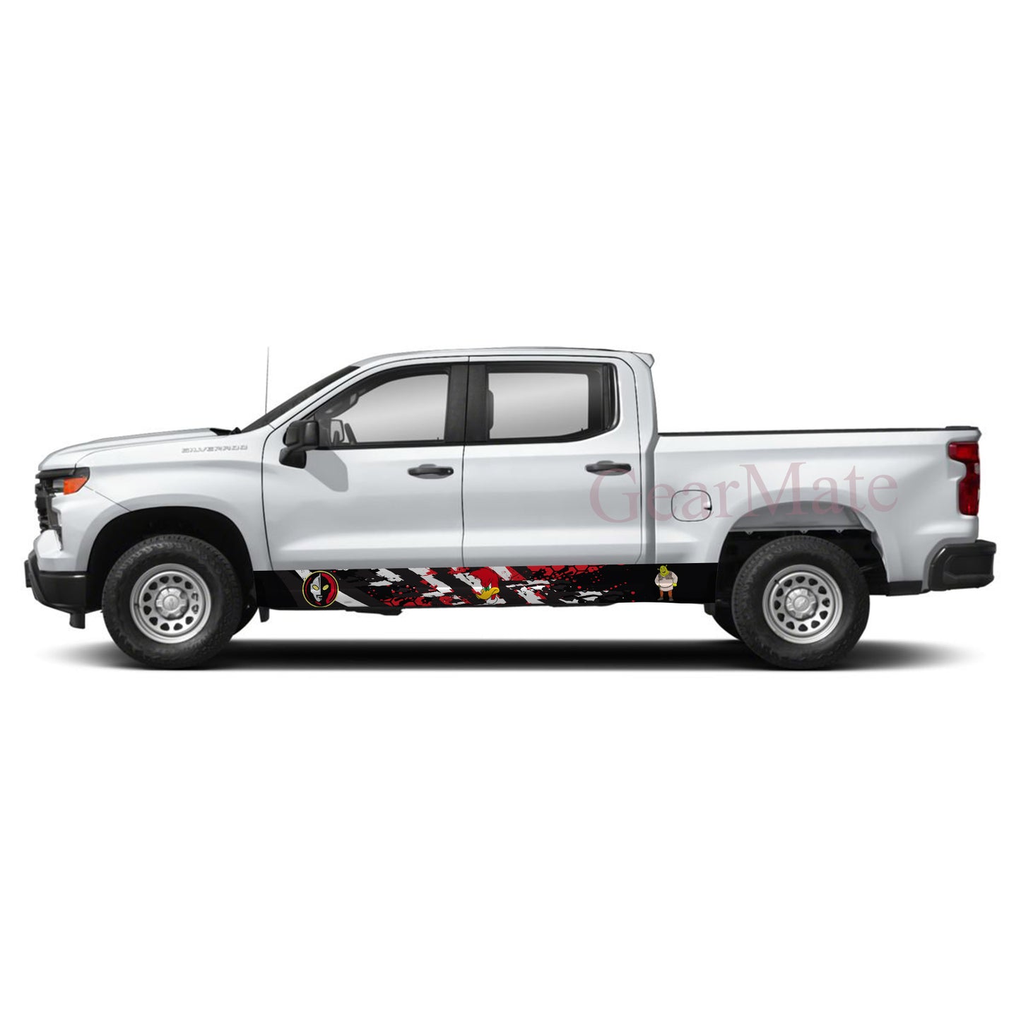 Engineered For Speed Pica Pau Rocker Panel Graphic Decal Kit (Left & Right Sides) - High Quality Vinyl for Trucks & SUVs