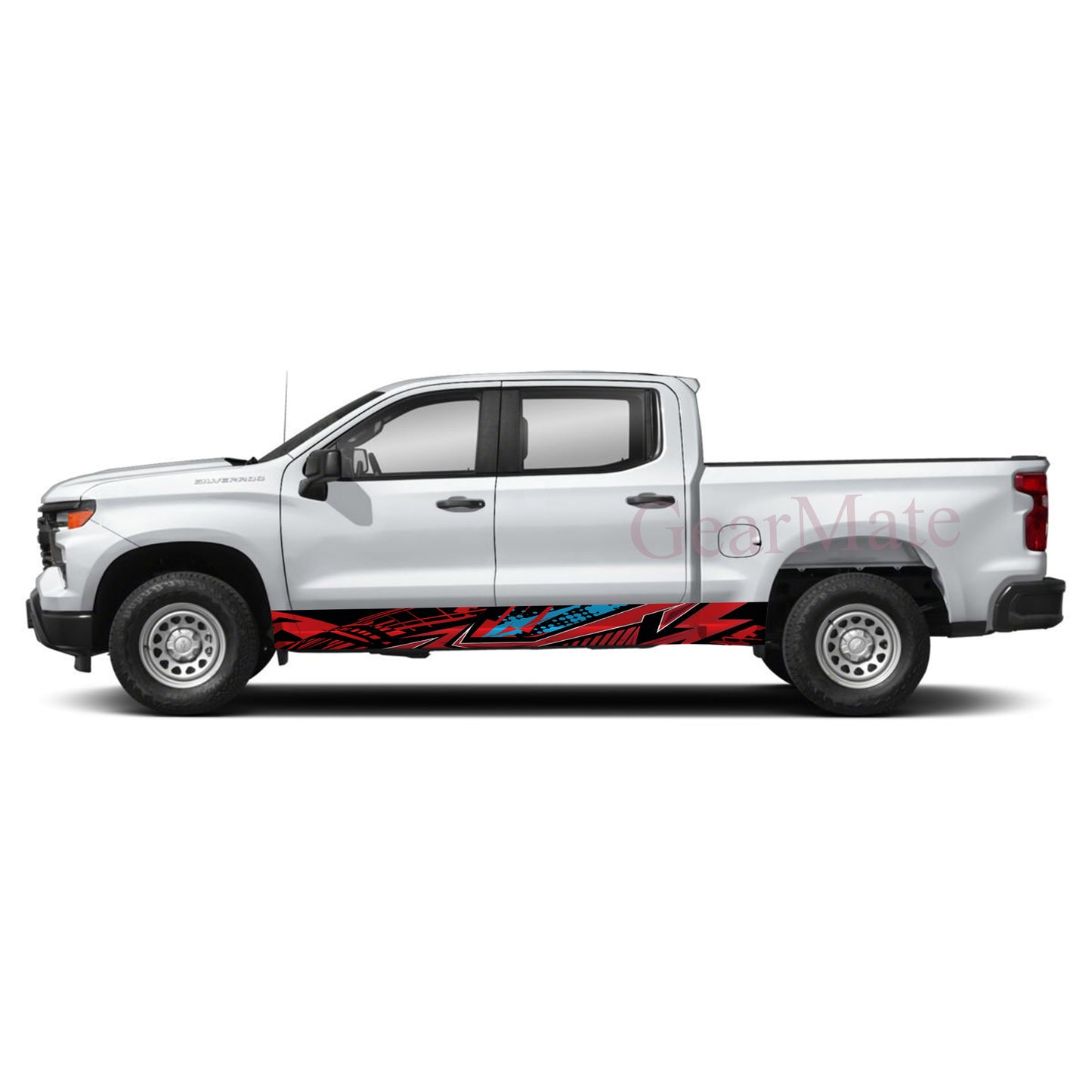 Racing RB Panel Graphic Decal Kit (Left & Right Sides) - High Quality Vinyl for Trucks & SUVs