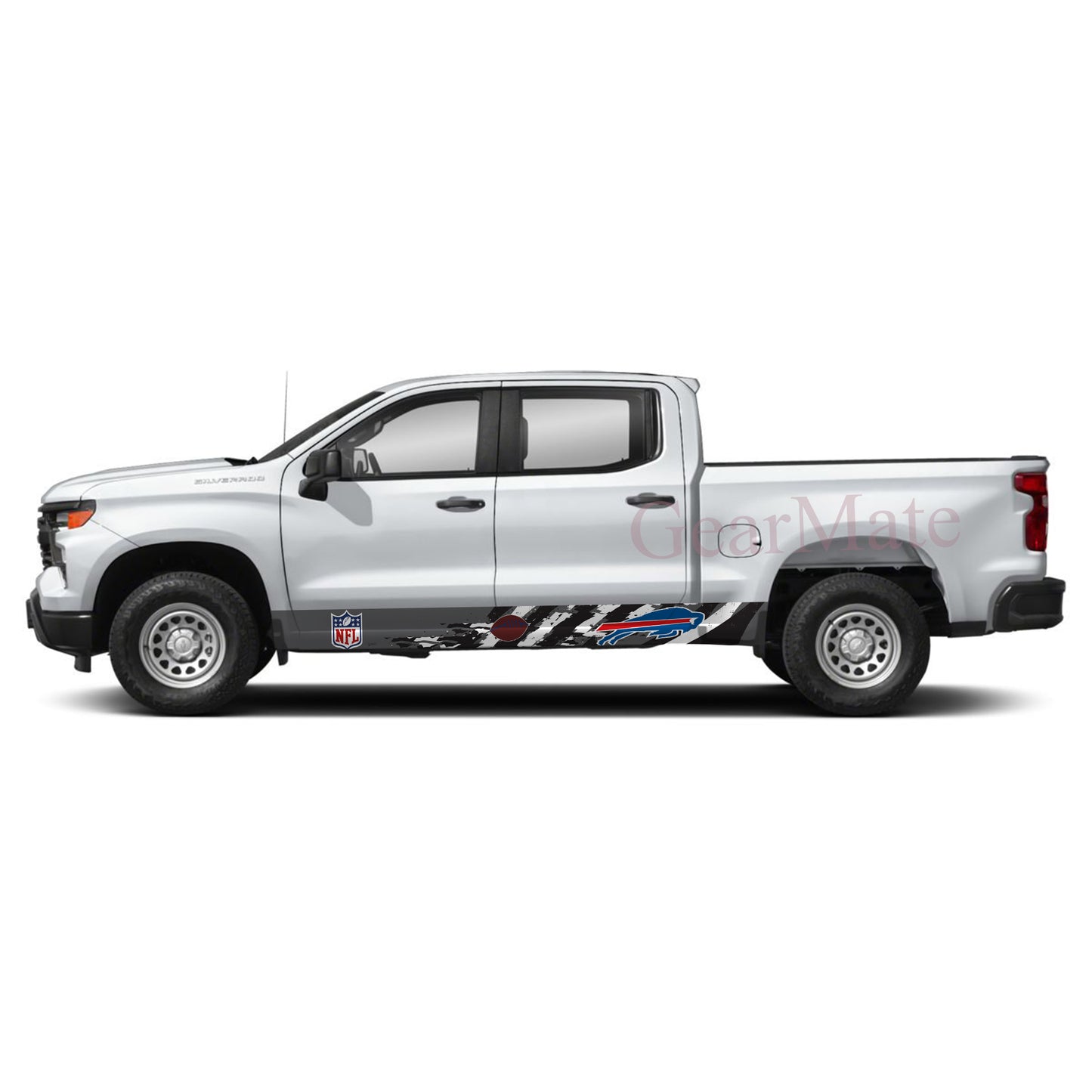 NFL Buffalo Bills Rocker Panel Graphic Decal Kit (Left & Right Sides) - High Quality Vinyl for Trucks & SUVs