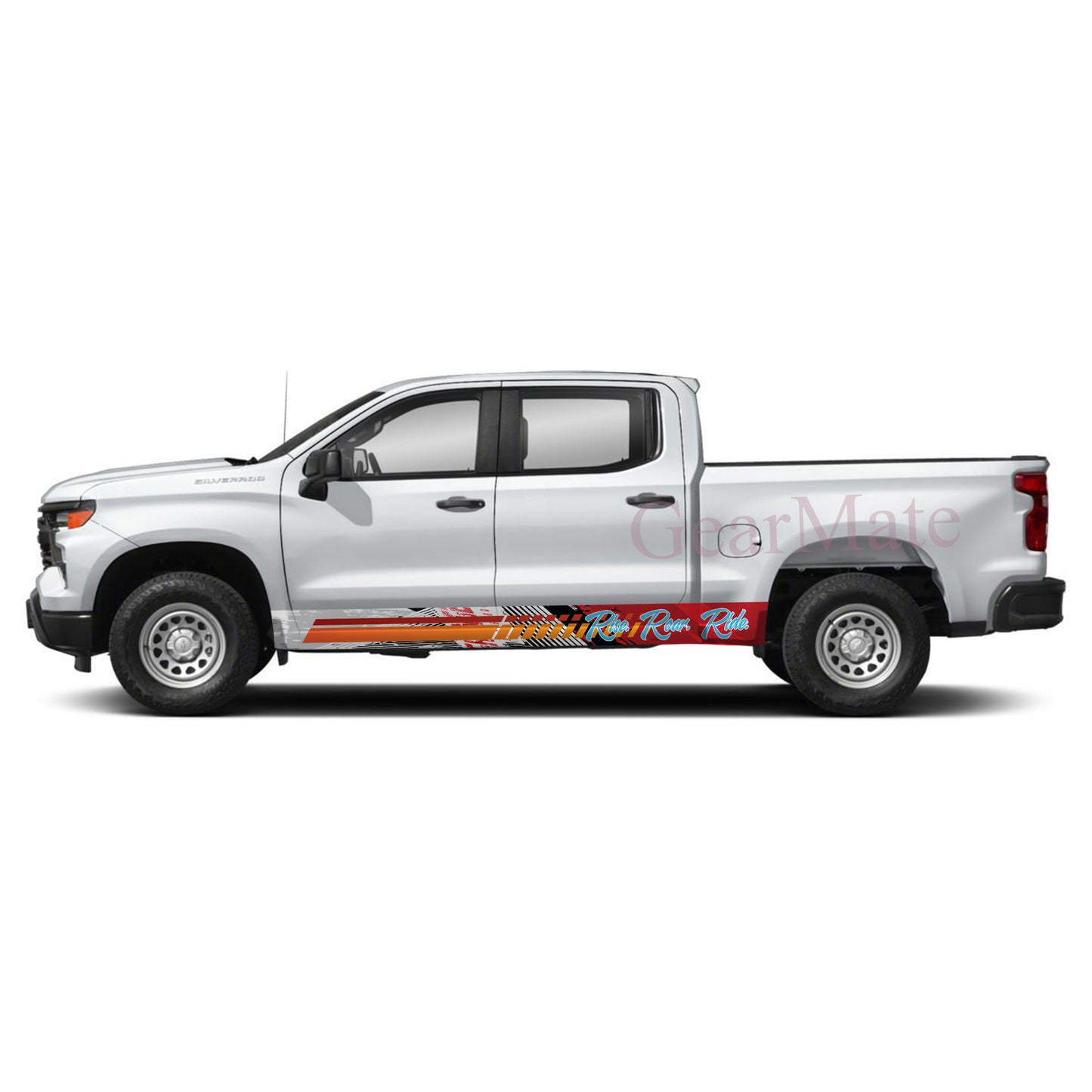 Rise Roar Ride Rocker Panel Graphic Decal Kit (Left & Right Sides) - High Quality Vinyl for Trucks & SUVs