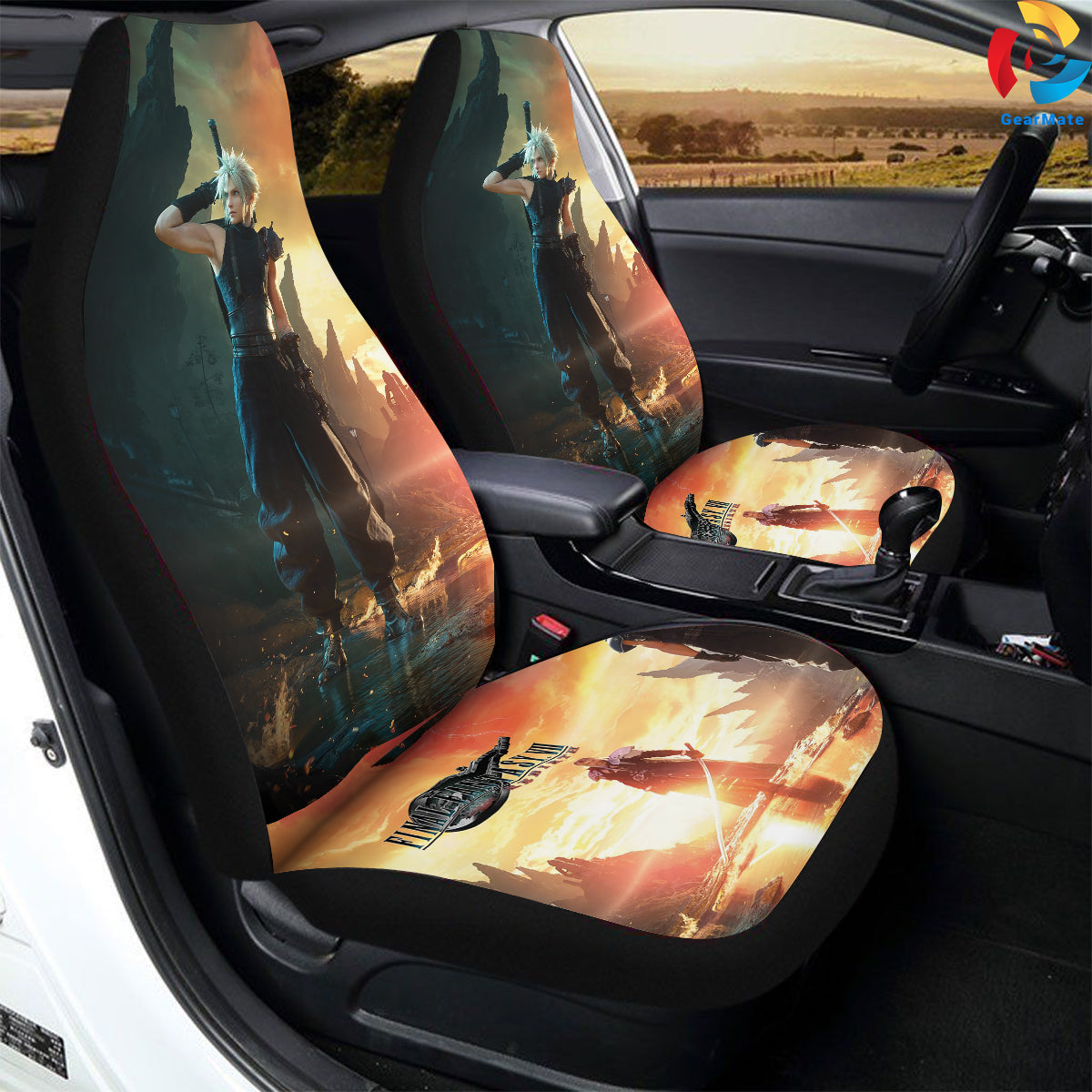 Final Fantasy VII Car Seat Covers – High Quality Graphic and Polar Fleece Protector Set
