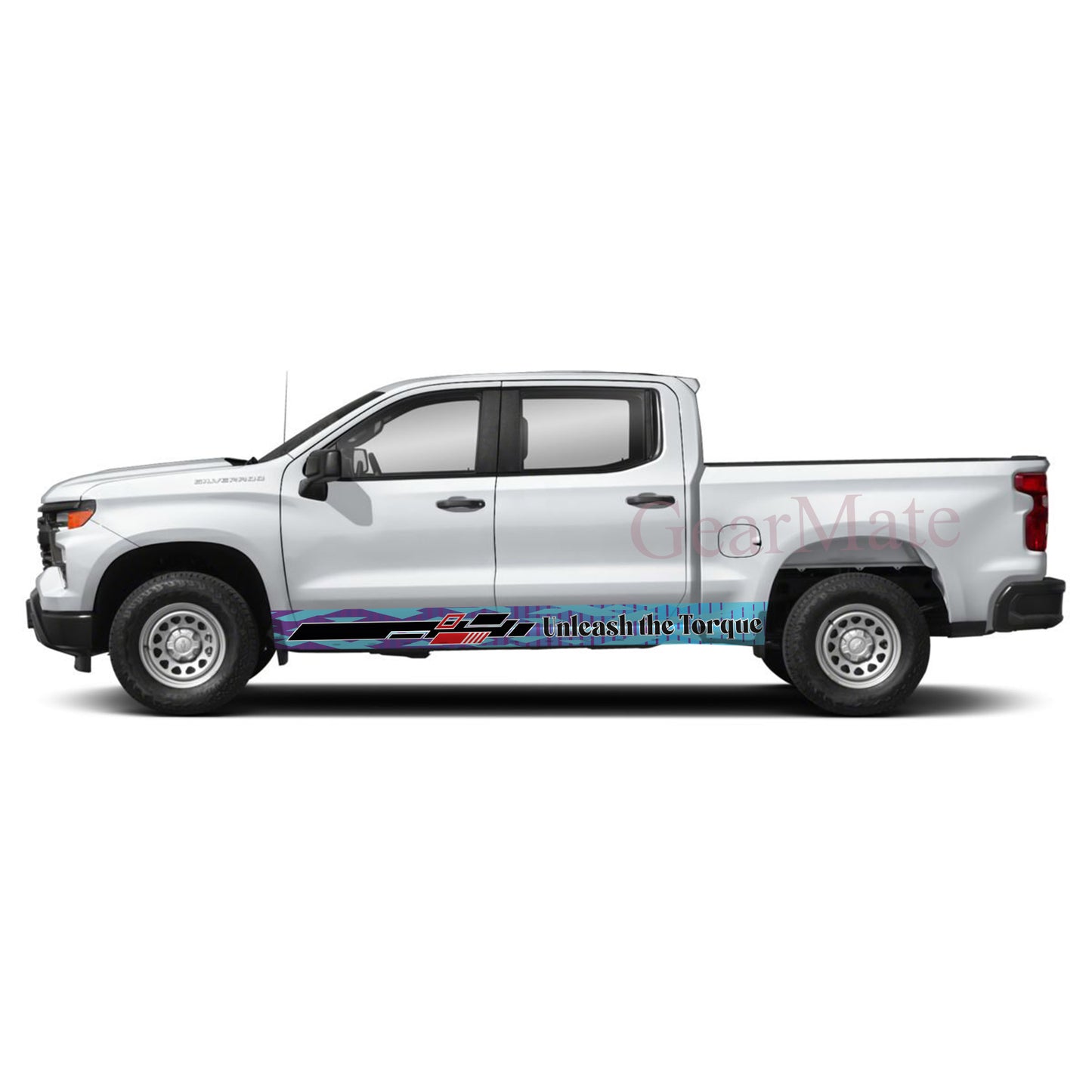 Unleash the Torque Rocker Panel Graphic Decal Kit (Left & Right Sides) - High Quality Vinyl for Trucks & SUVs