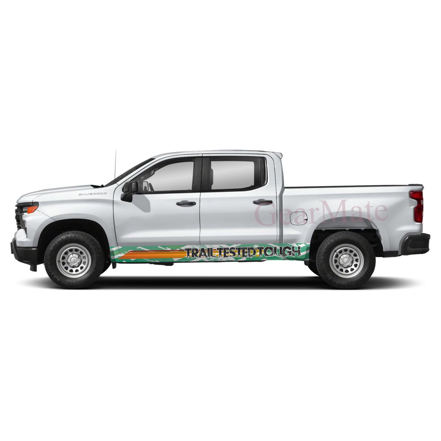 Trail Tested Tough Rocker Panel Graphic Decal Kit (Left & Right Sides) - High Quality Vinyl for Trucks & SUVs