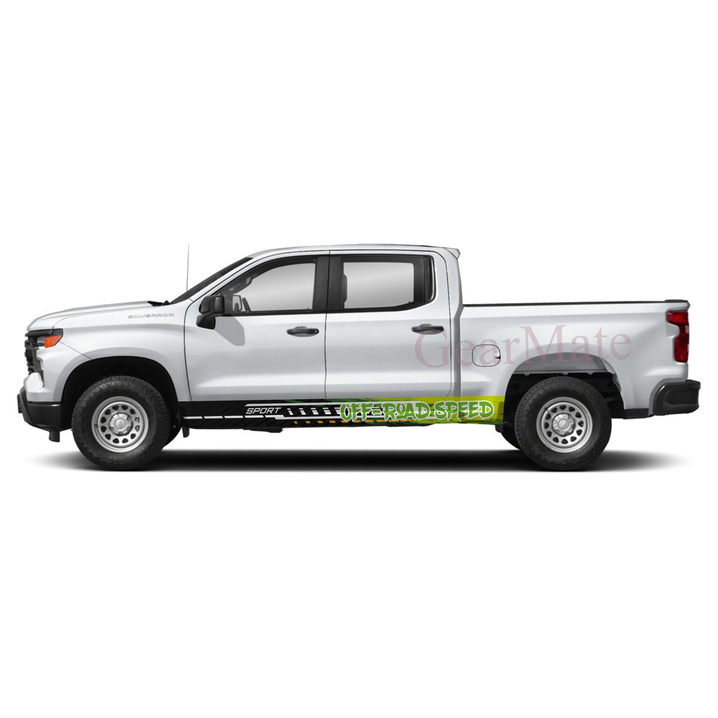Off Road Speed Rocker Panel Graphic Decal Kit (Left & Right Sides) - High Quality Vinyl for Trucks & SUVs