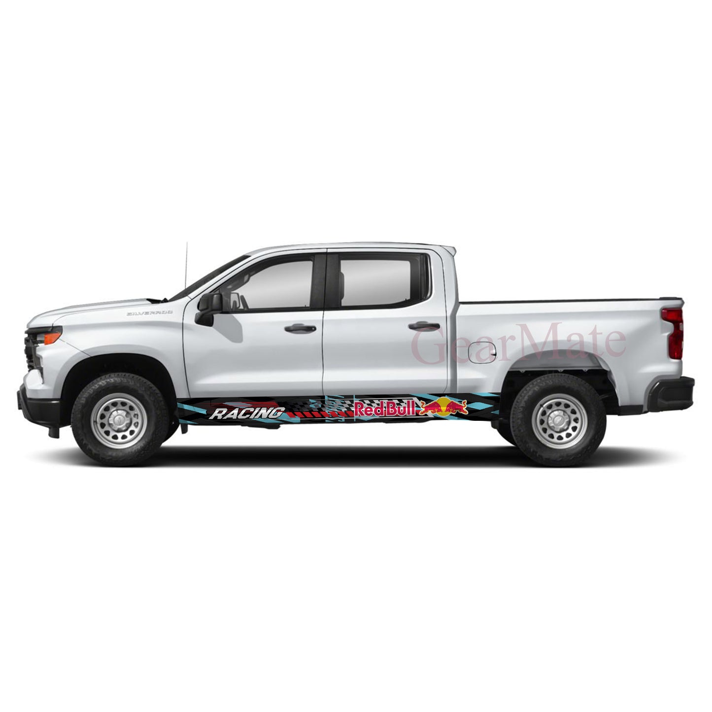 Born To Haul Redbull Rocker Panel Graphic Decal Kit (Left & Right Sides) - High Quality Vinyl for Trucks & SUVs