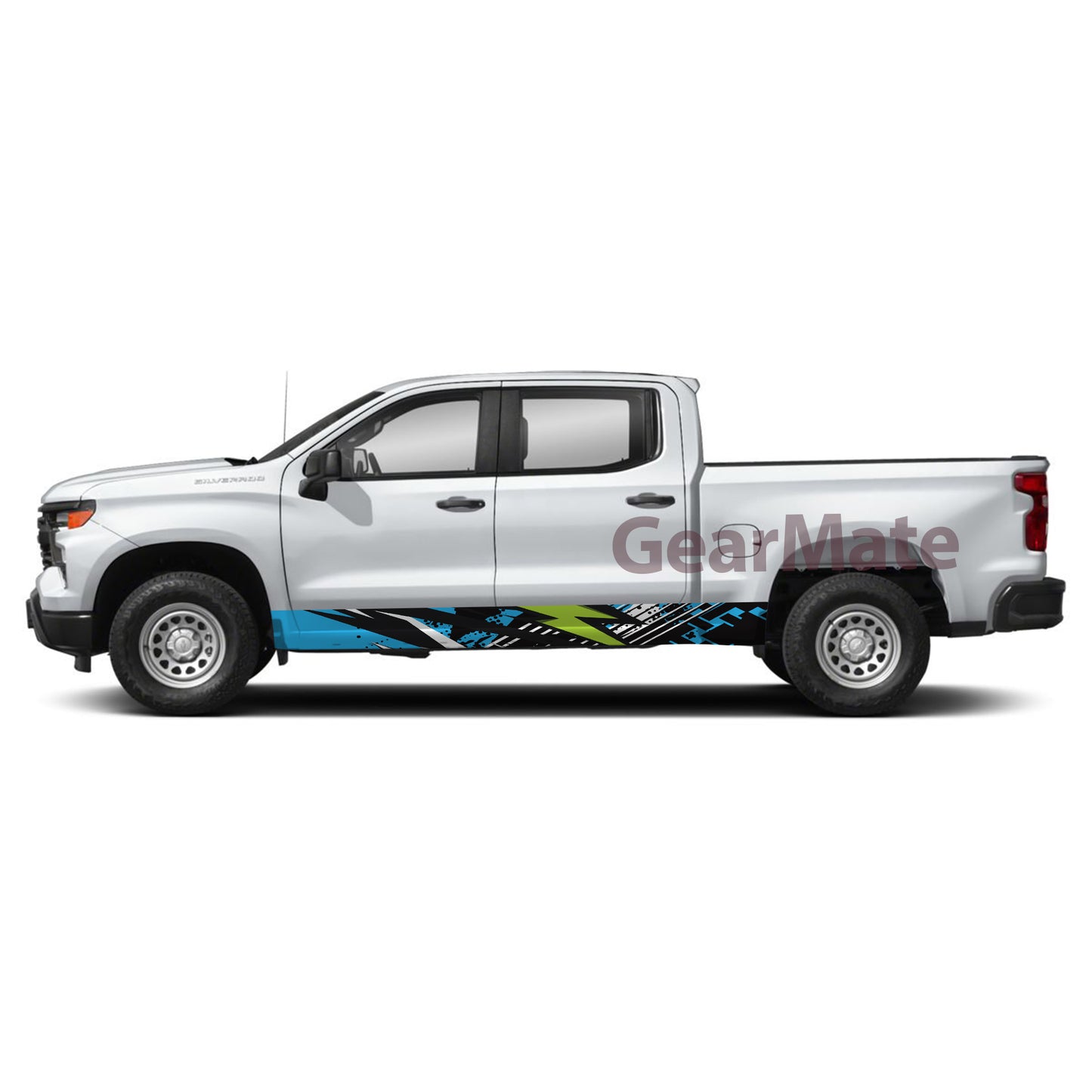 Sport Racing Stripe BG Rocker Panel Graphic Decal Kit (Left & Right Sides) - High Quality Vinyl for Trucks & SUVs