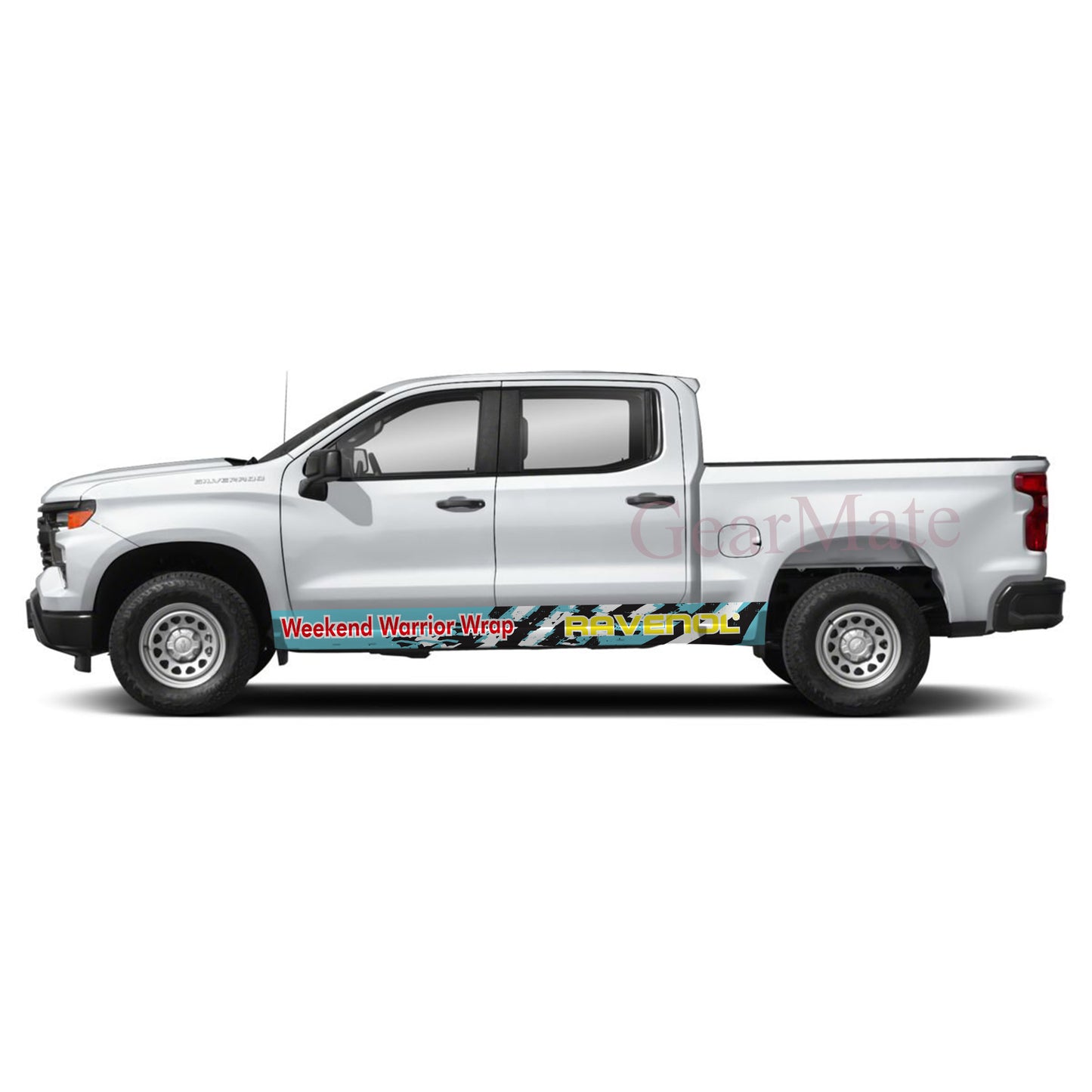 Weekend Warrior Wrap Ravenol Rocker Panel Graphic Decal Kit (Left & Right Sides) - High Quality Vinyl for Trucks & SUVs