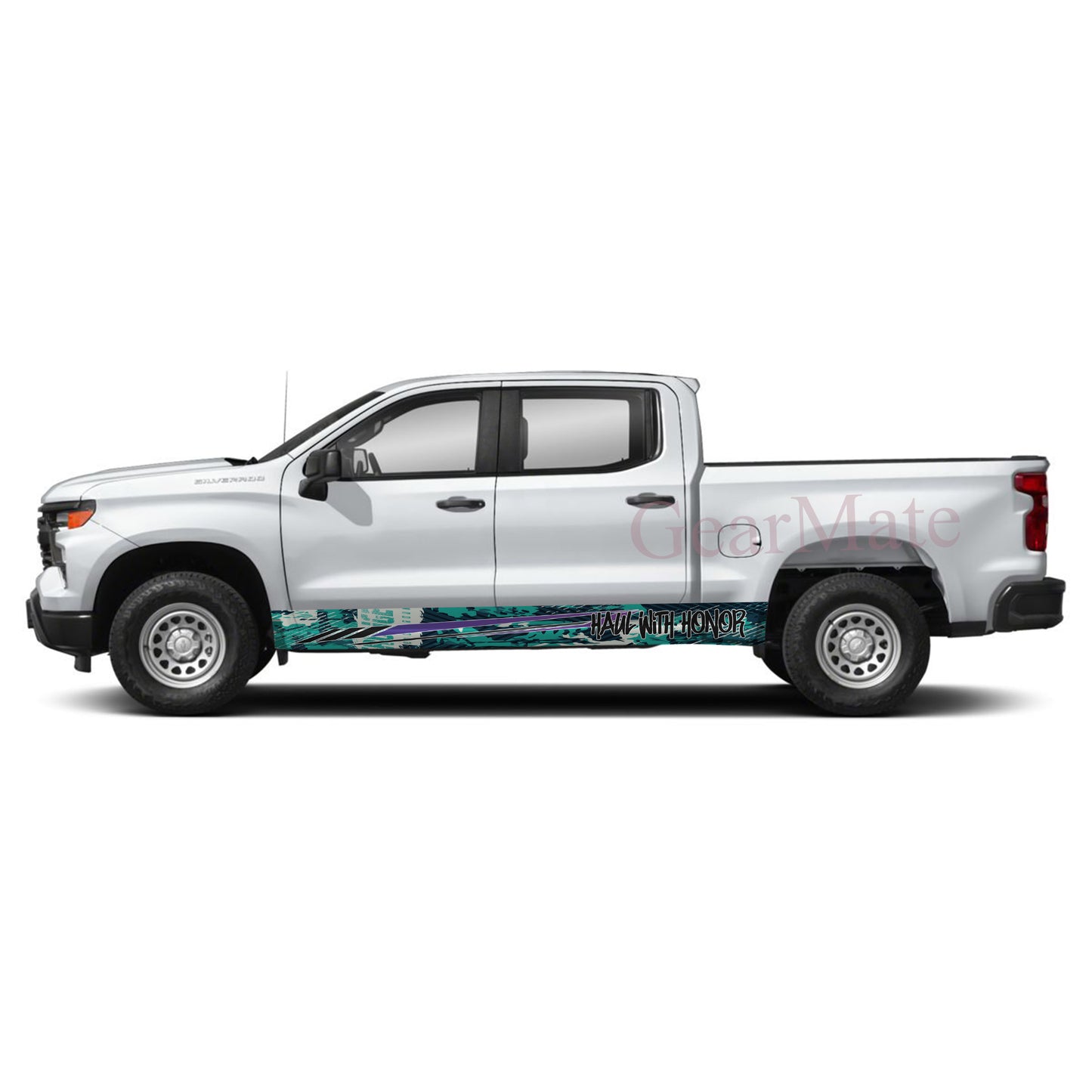 Haul With Honor Rocker Panel Graphic Decal Kit (Left & Right Sides) - High Quality Vinyl for Trucks & SUVs