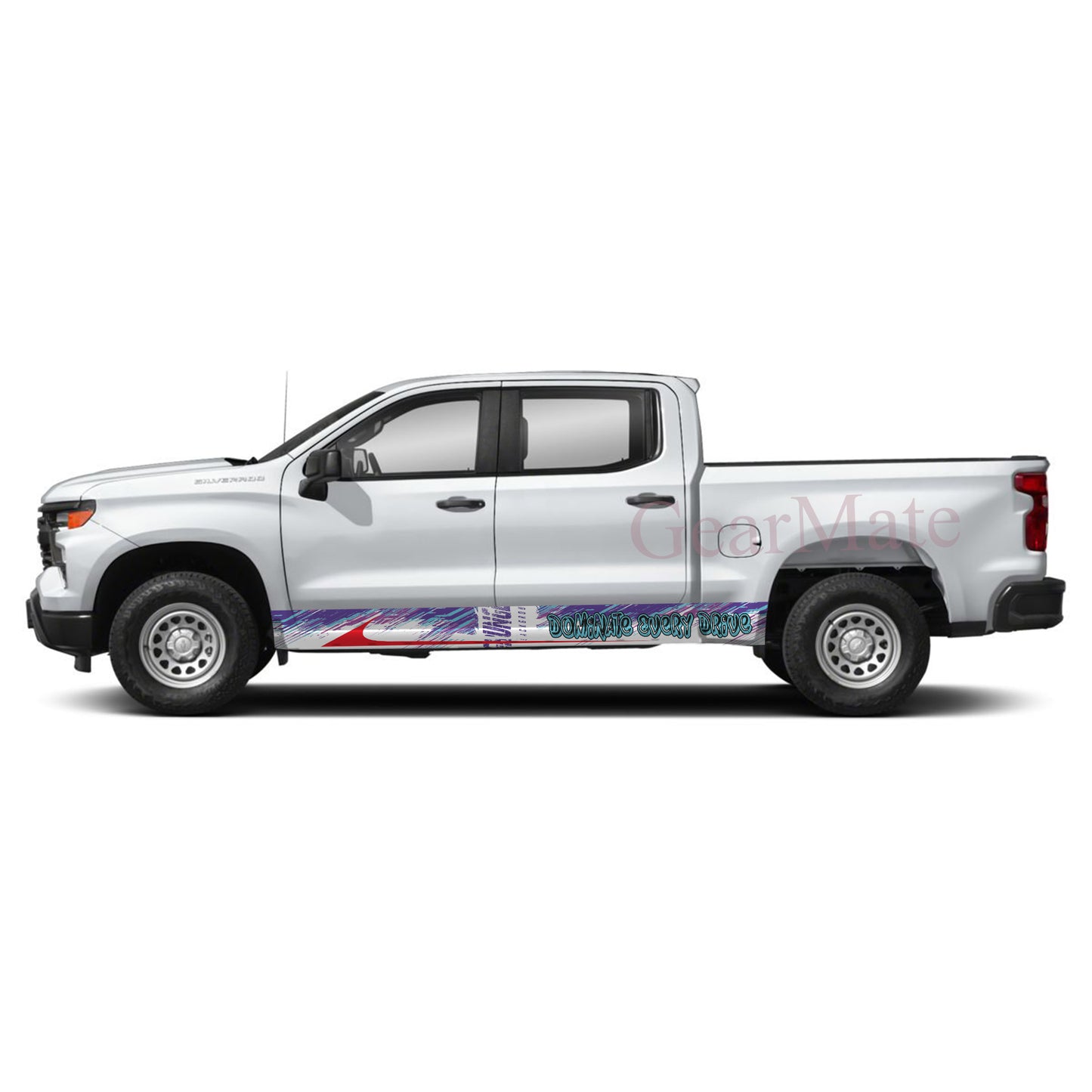 Dominate Every Ride Rocker Panel Graphic Decal Kit (Left & Right Sides) - High Quality Vinyl for Trucks & SUVs
