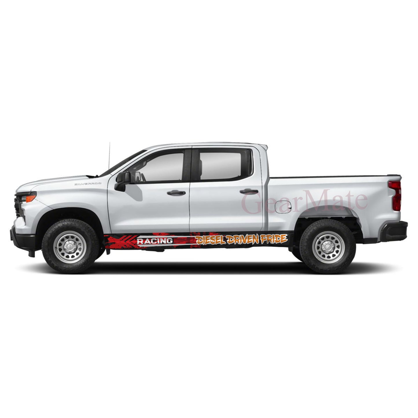 Diesel Driven Pride Rocker Panel Graphic Decal Kit (Left & Right Sides) - High Quality Vinyl for Trucks & SUVs