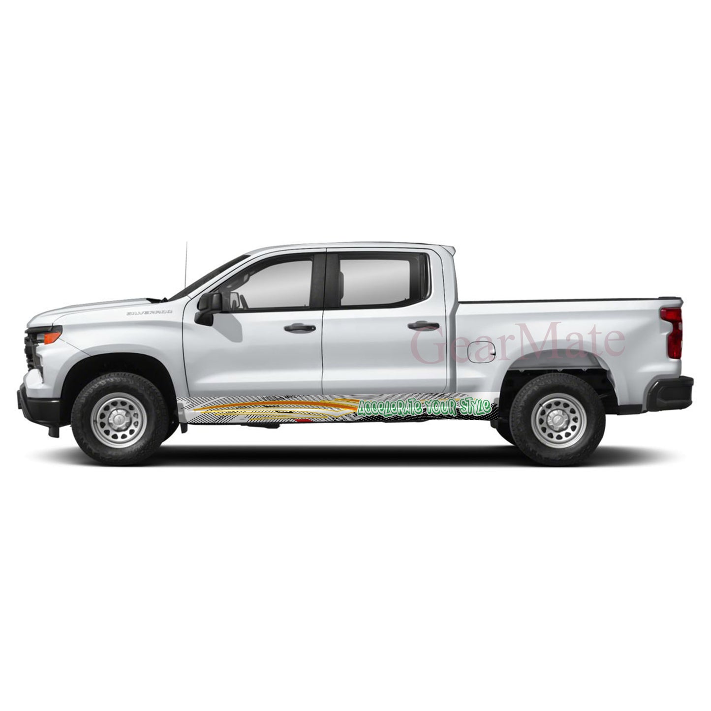 Accelerate Your Style Rocker Panel Graphic Decal Kit (Left & Right Sides) - High Quality Vinyl for Trucks & SUVs