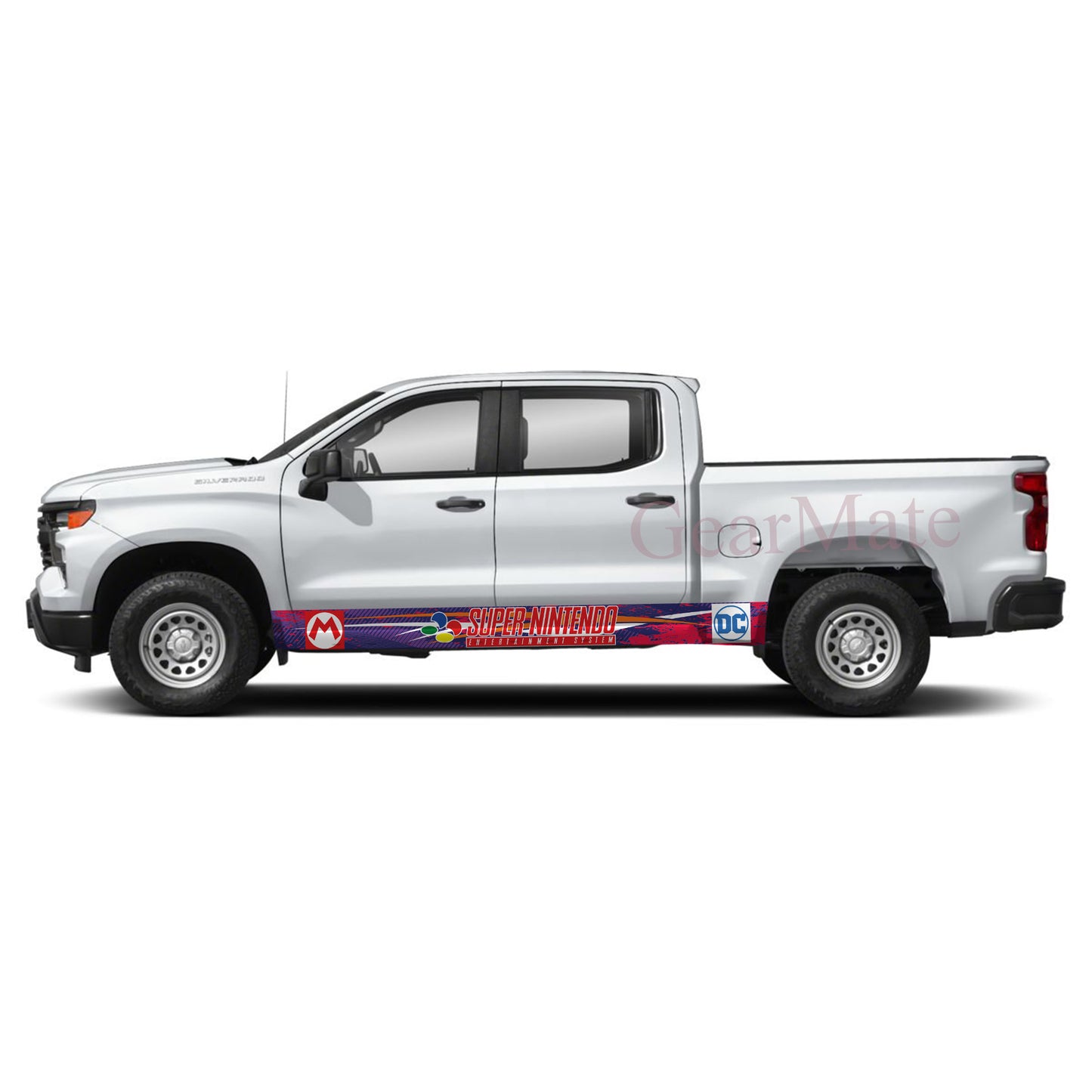 Super Nintendo Games Rocker Panel Graphic Decal Kit (Left & Right Sides) - High Quality Vinyl for Trucks & SUVs