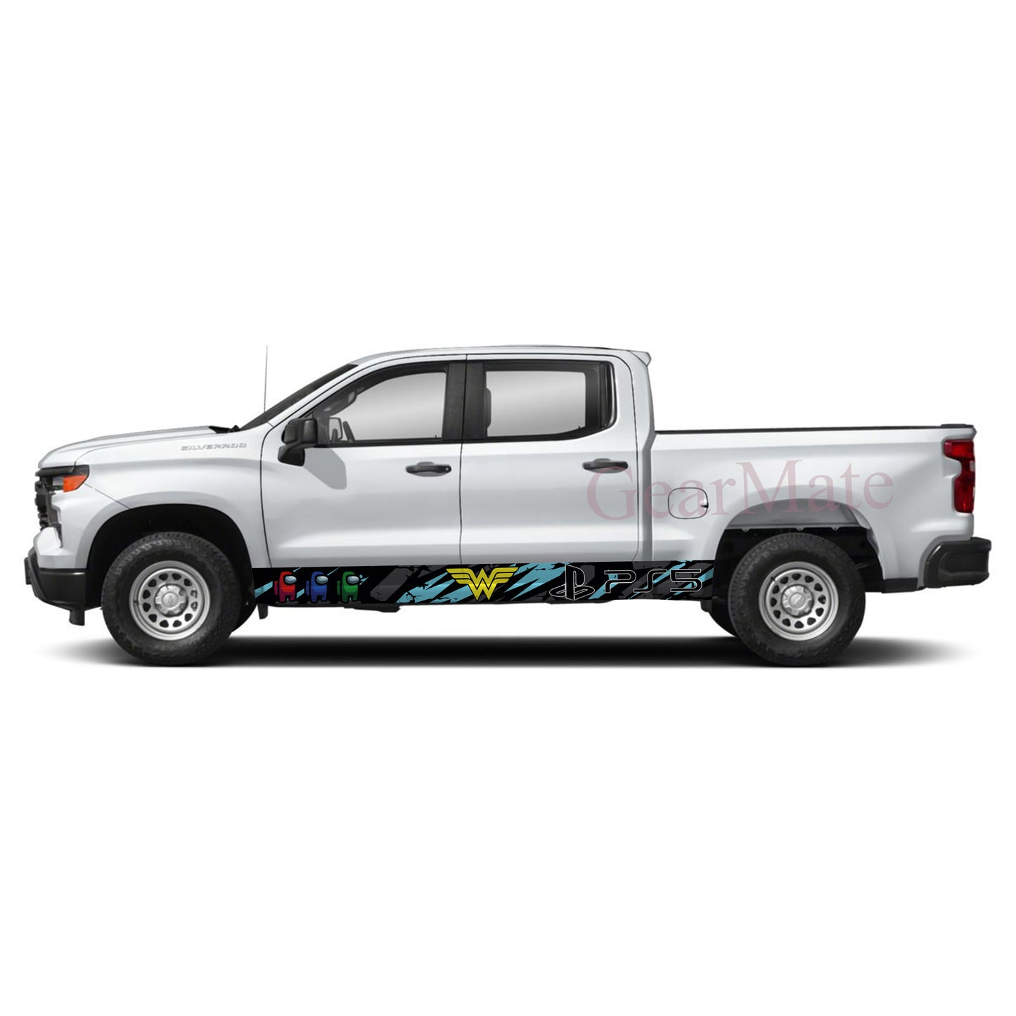 Wonder Woman Games Rocker Panel Graphic Decal Kit (Left & Right Sides) - High Quality Vinyl for Trucks & SUVs
