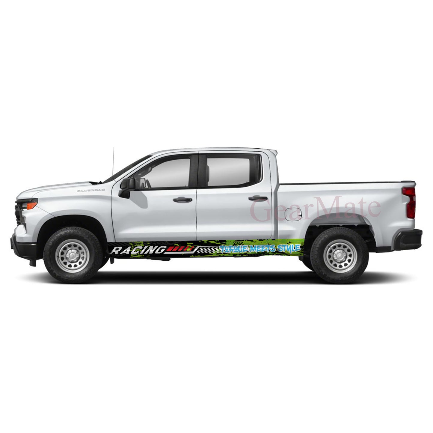 Torque Meets Style Rocker Panel Graphic Decal Kit (Left & Right Sides) - High Quality Vinyl for Trucks & SUVs