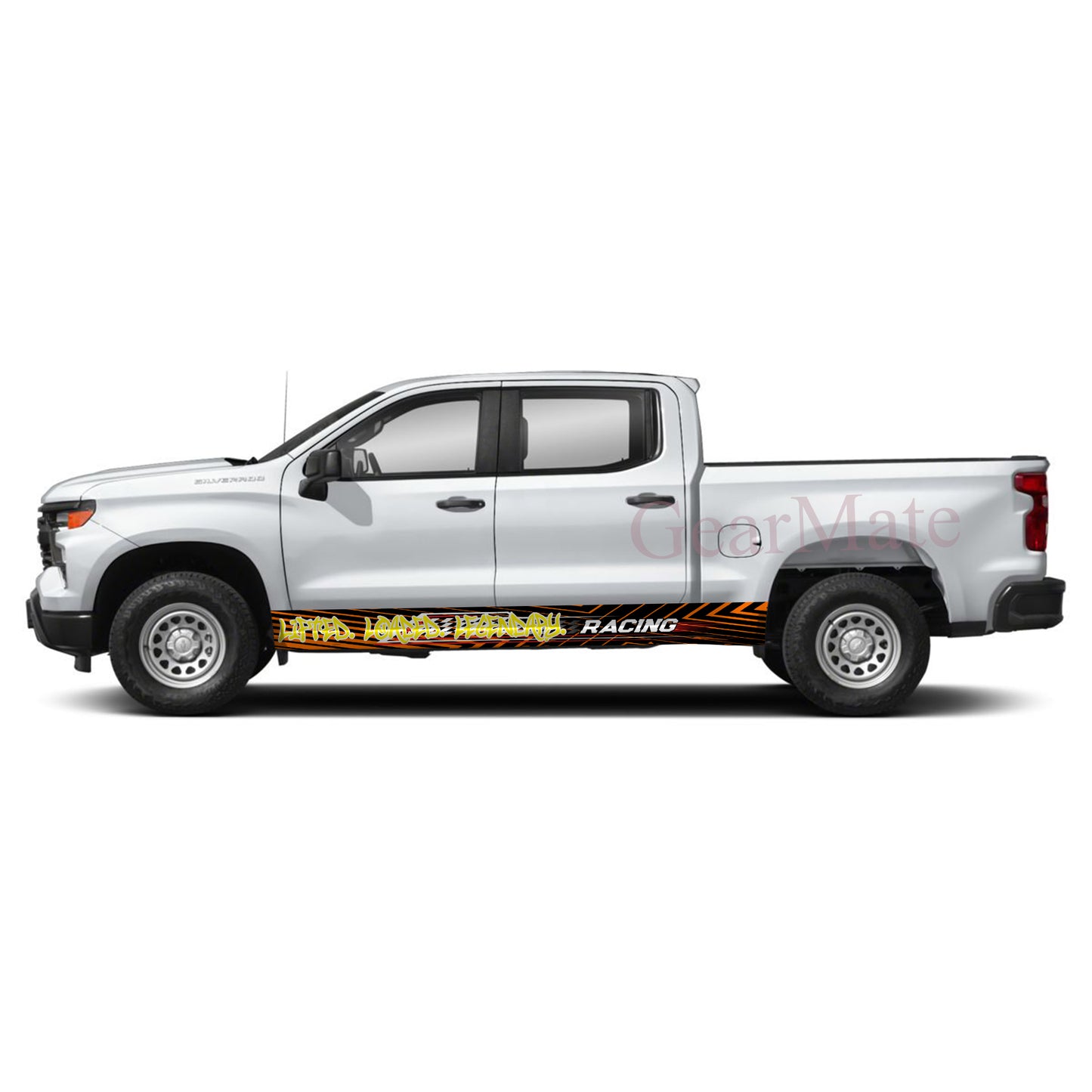 Lifted Loaded Legendary Rocker Panel Graphic Decal Kit (Left & Right Sides) - High Quality Vinyl for Trucks & SUVs