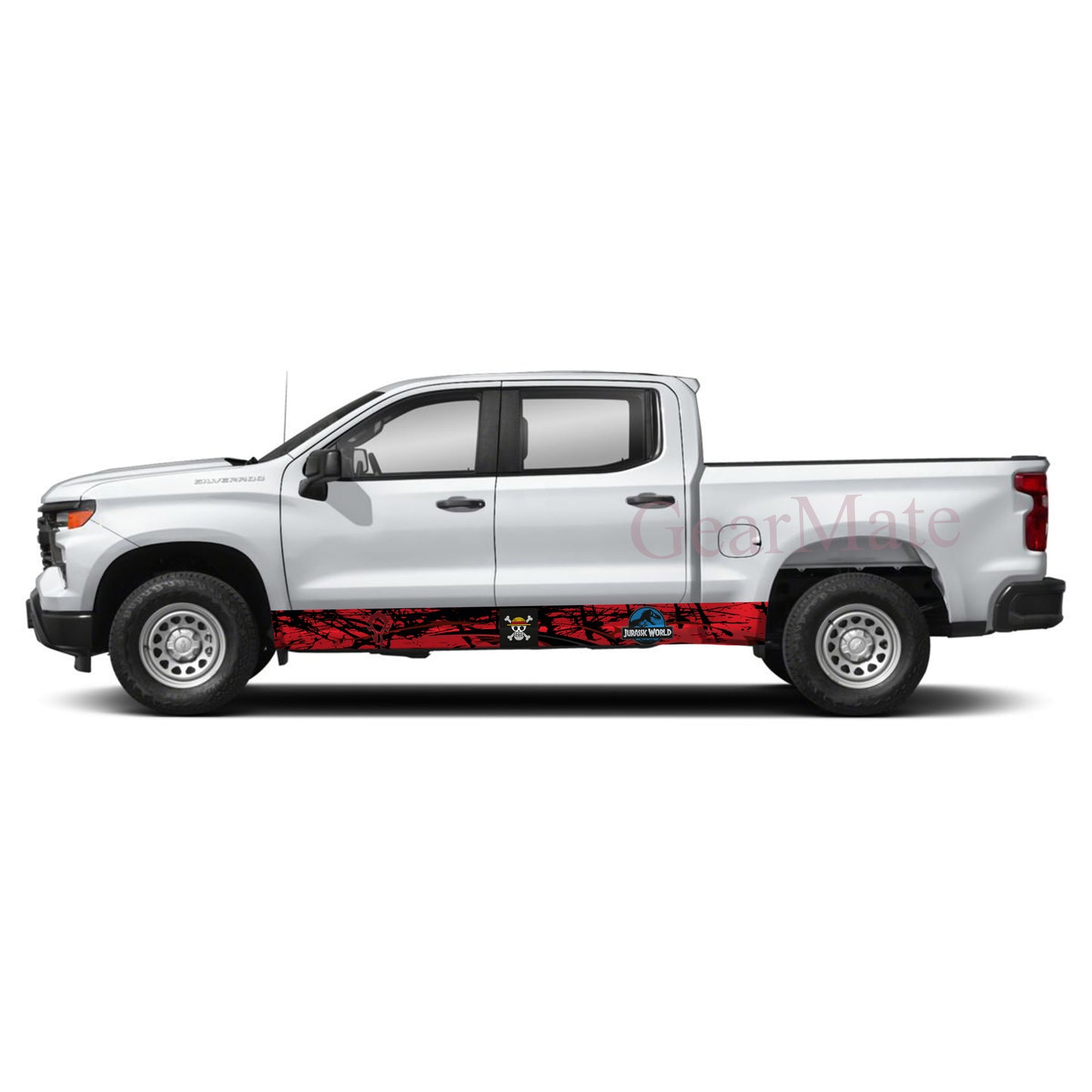 One Piece Games Rocker Panel Graphic Decal Kit (Left & Right Sides) - High Quality Vinyl for Trucks & SUVs