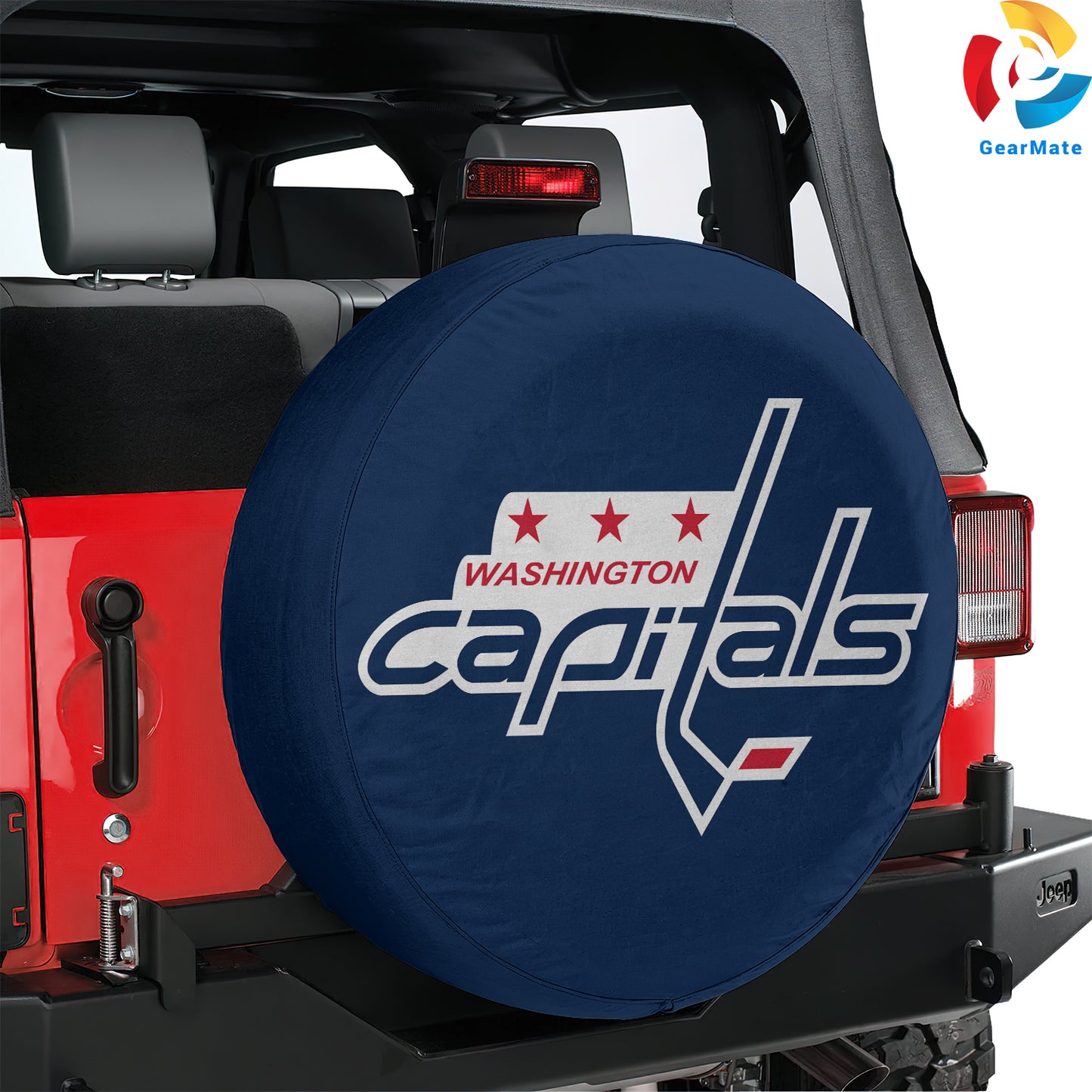 Washington Capitals NHL Hockey Season Spare Tire Cover – Premium Waterproof UV-Resistant Protector