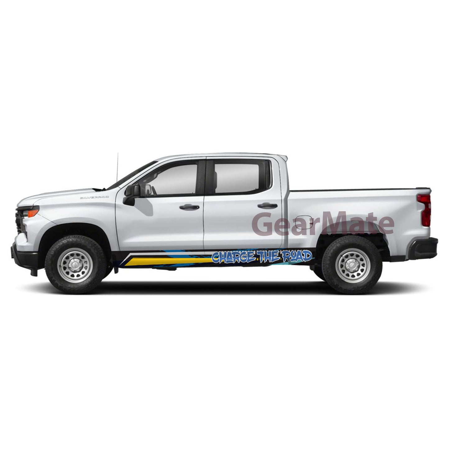 Charge the Road Rocker Panel Graphic Decal Kit (Left & Right Sides) - High Quality Vinyl for Trucks & SUVs
