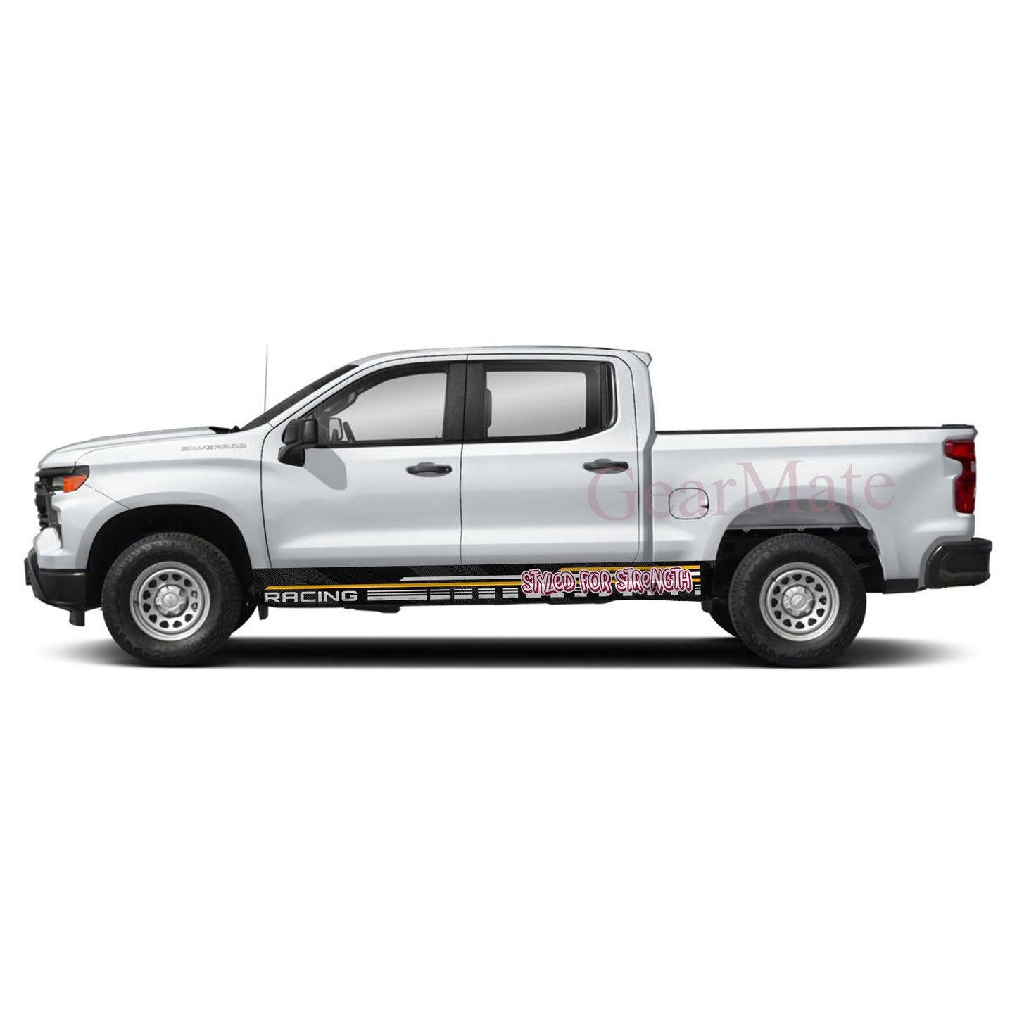 Styled for Strength Rocker Panel Graphic Decal Kit (Left & Right Sides) - High Quality Vinyl for Trucks & SUVs