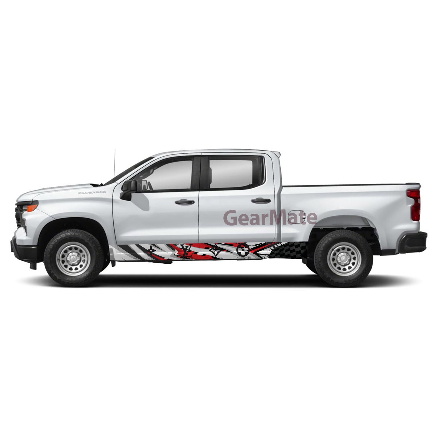Louis Vuitton Fashion Rocker Panel Graphic Decal Kit (Left & Right Sides) - High Quality Vinyl for Trucks & SUVs
