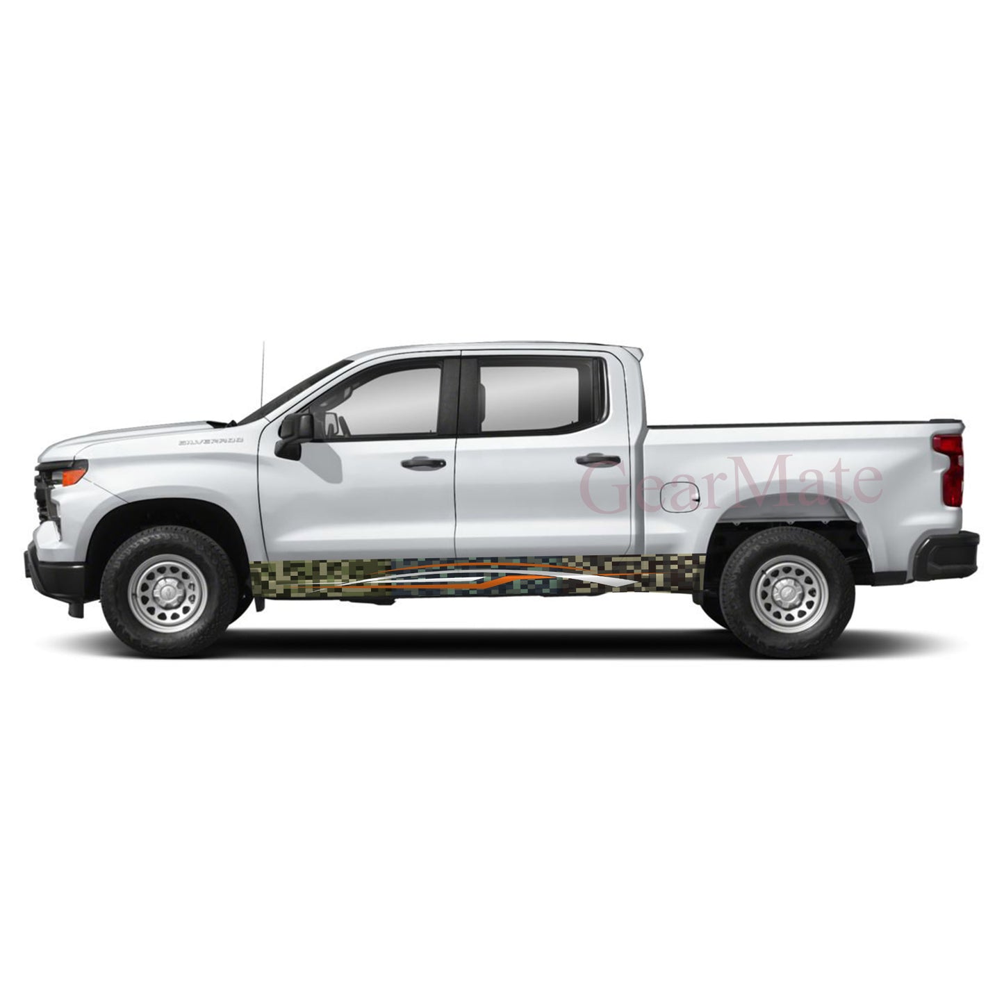 Camouflage Street Speed Engineered Rocker Panel Graphic Decal Kit (Left & Right Sides) - High Quality Vinyl for Trucks & SUVs