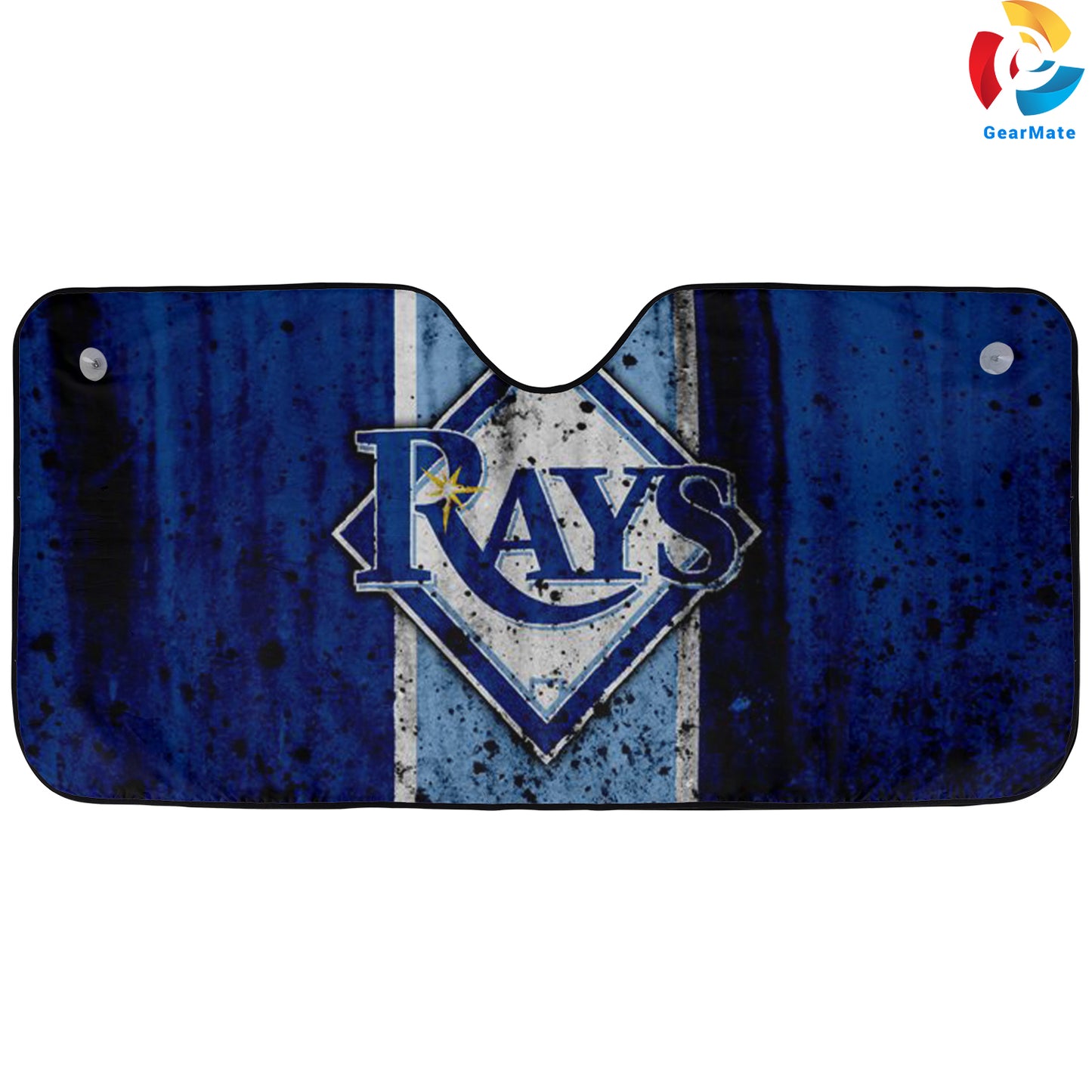 Tampa Bay Rays MLB Baseball Wooden Texture Car Cover Reflective Car Sunshade – Premium Heat & UV Protection, Universal Fit