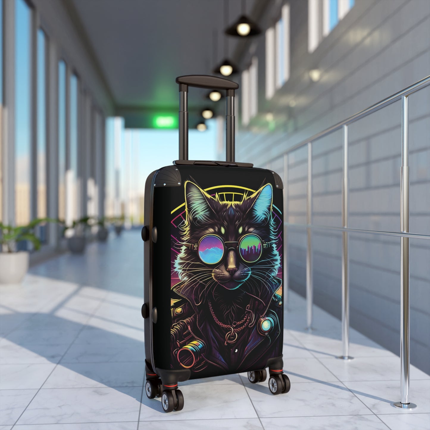 Art Cat Midjourney Carry-On Suitcase - Stylish Luggage for Travelers