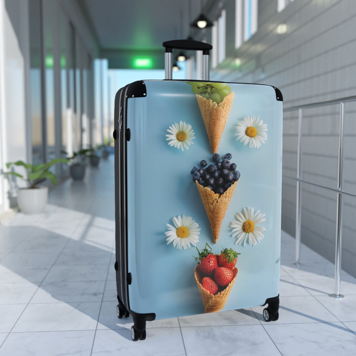 Nature Summer Berries Grapes Carry-On Suitcase - Stylish Luggage for Travelers