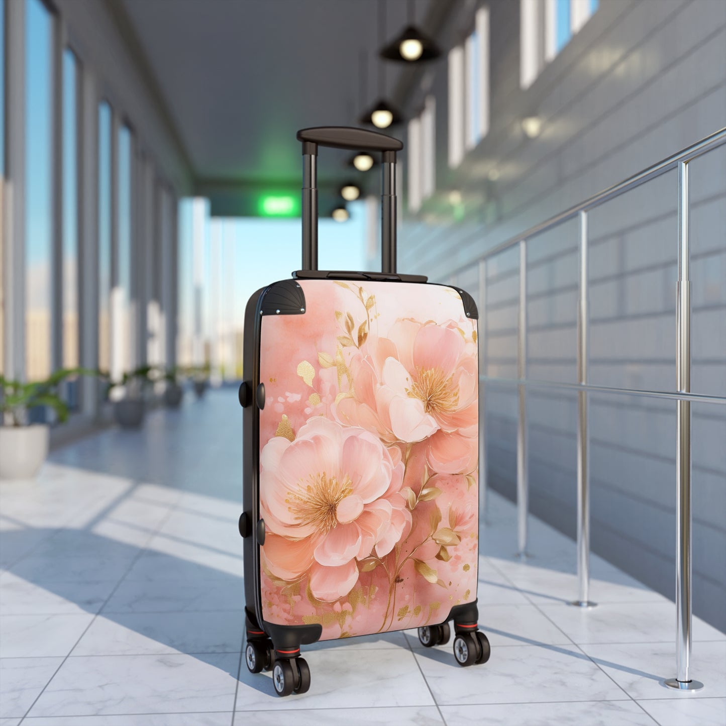 Nature Flowers Floral Pink Flowers Carry-On Suitcase - Stylish Luggage for Travelers