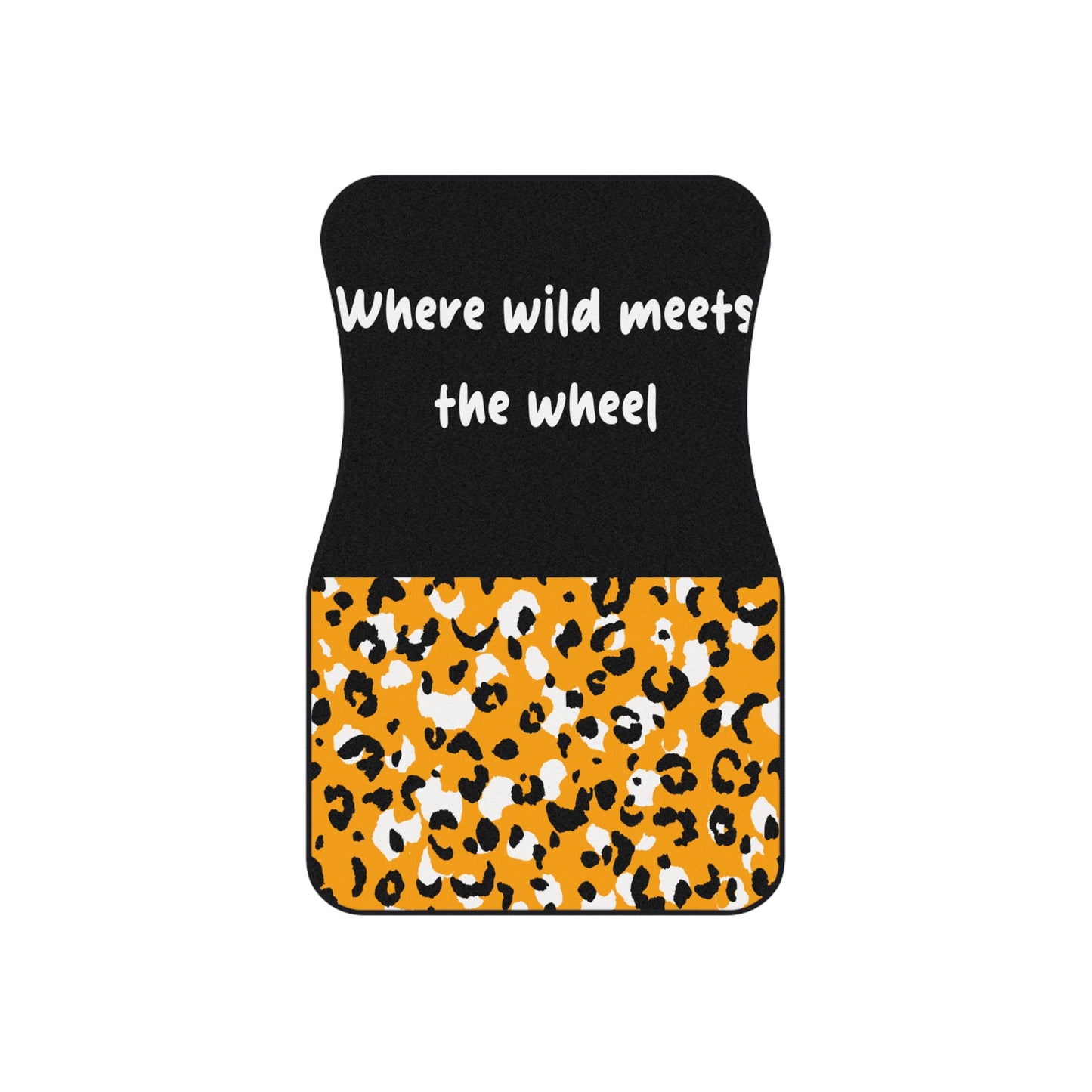 Leopard Pattern Where Wild Meets The Wheel Car Floor Mats – 2-Piece Front Set, Durable & Stylish, Universal Fit